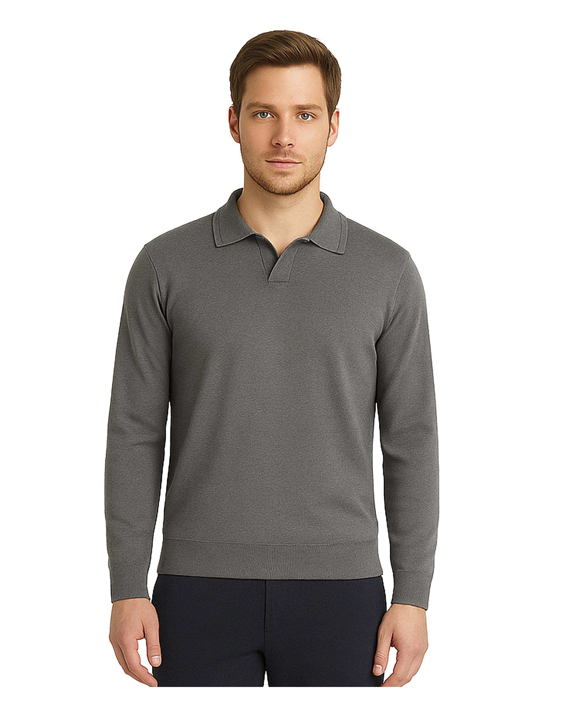 پلیور مردانه یقه شکاری طوسی سوپردرای Superdry کد 7636000