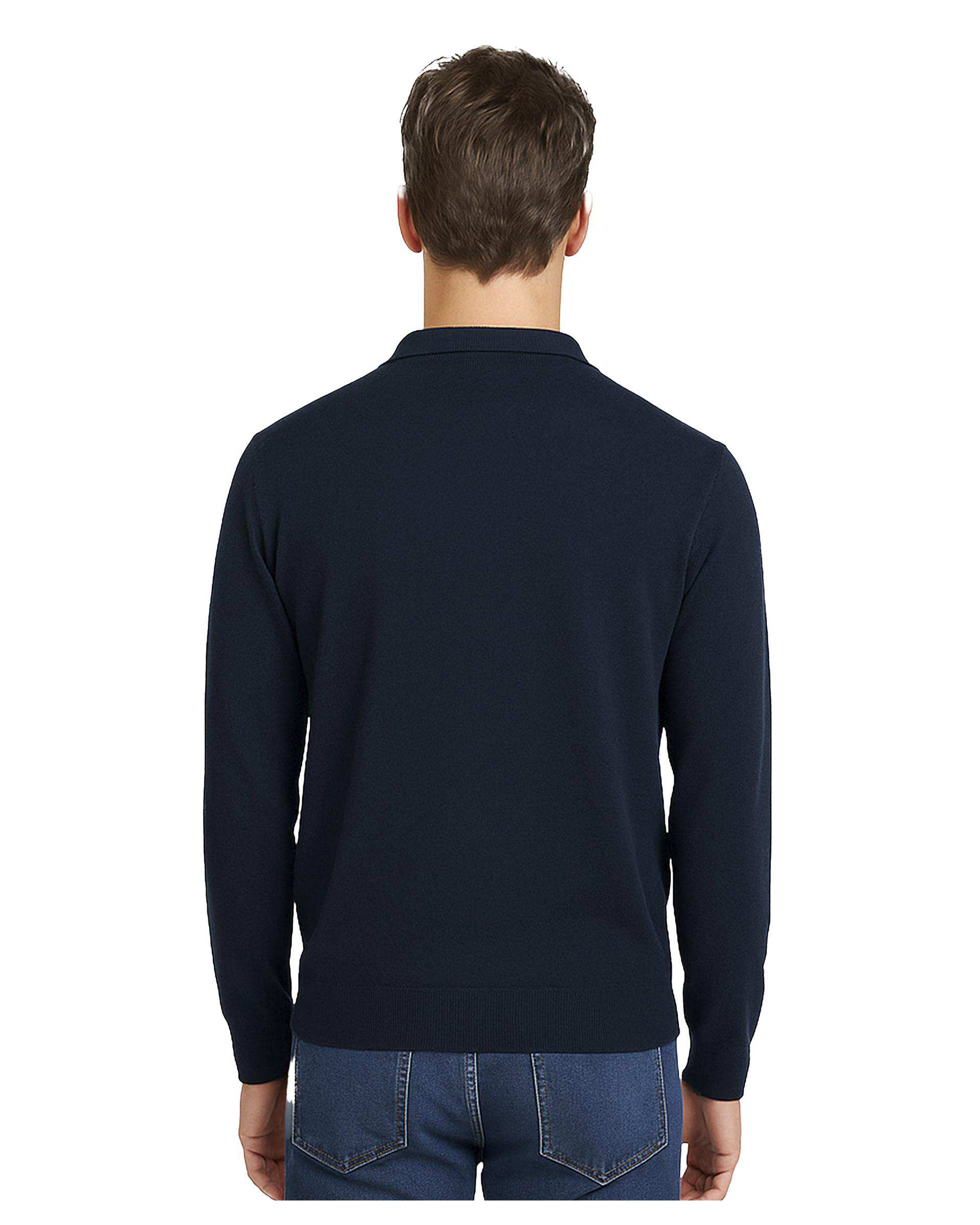 پلیور مردانه یقه شکاری سرمه ای سوپردرای Superdry کد 7636000