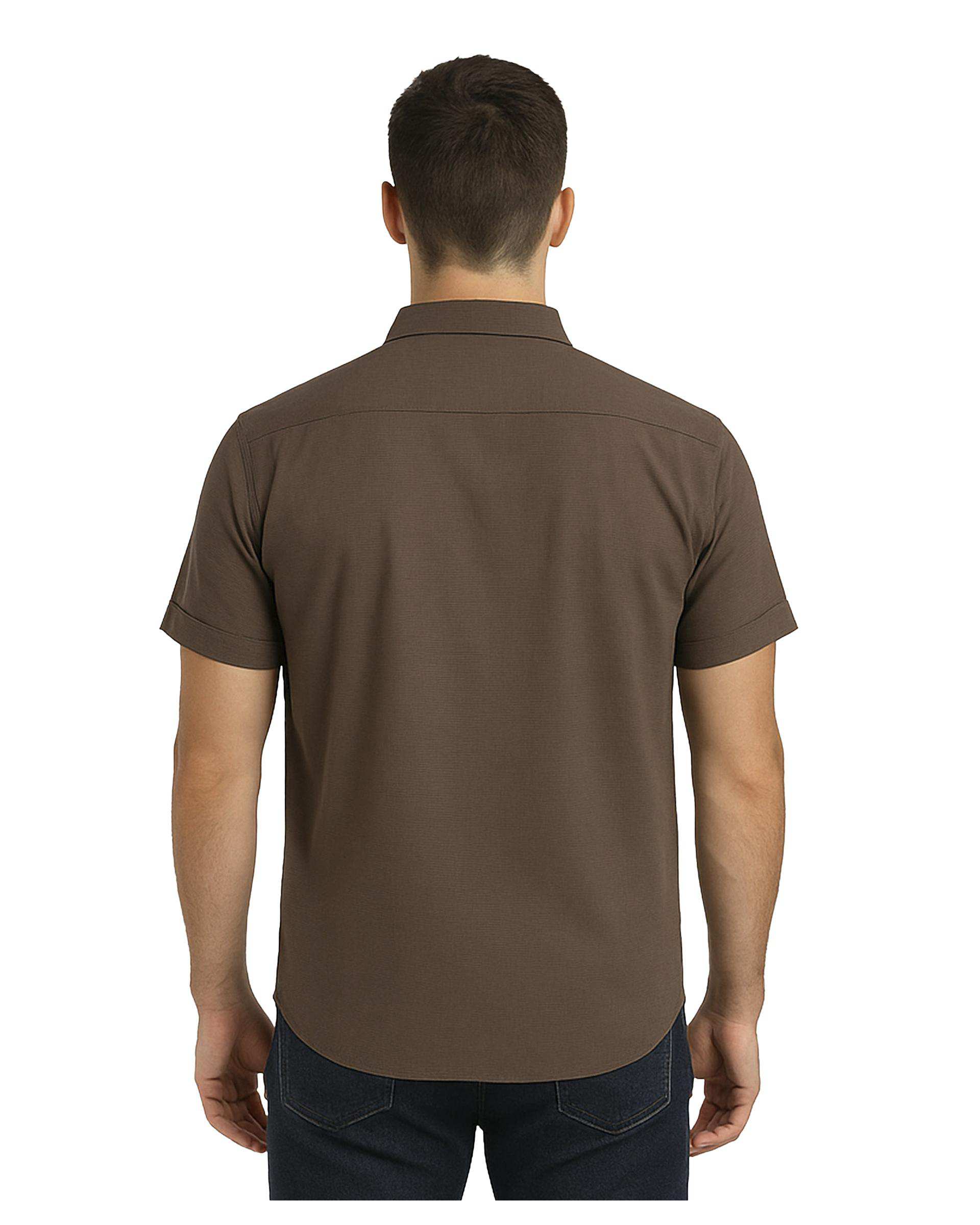 پیراهن مردانه آستین کوتاه قهوه ای سوپردرای Superdry کد M13S53303C