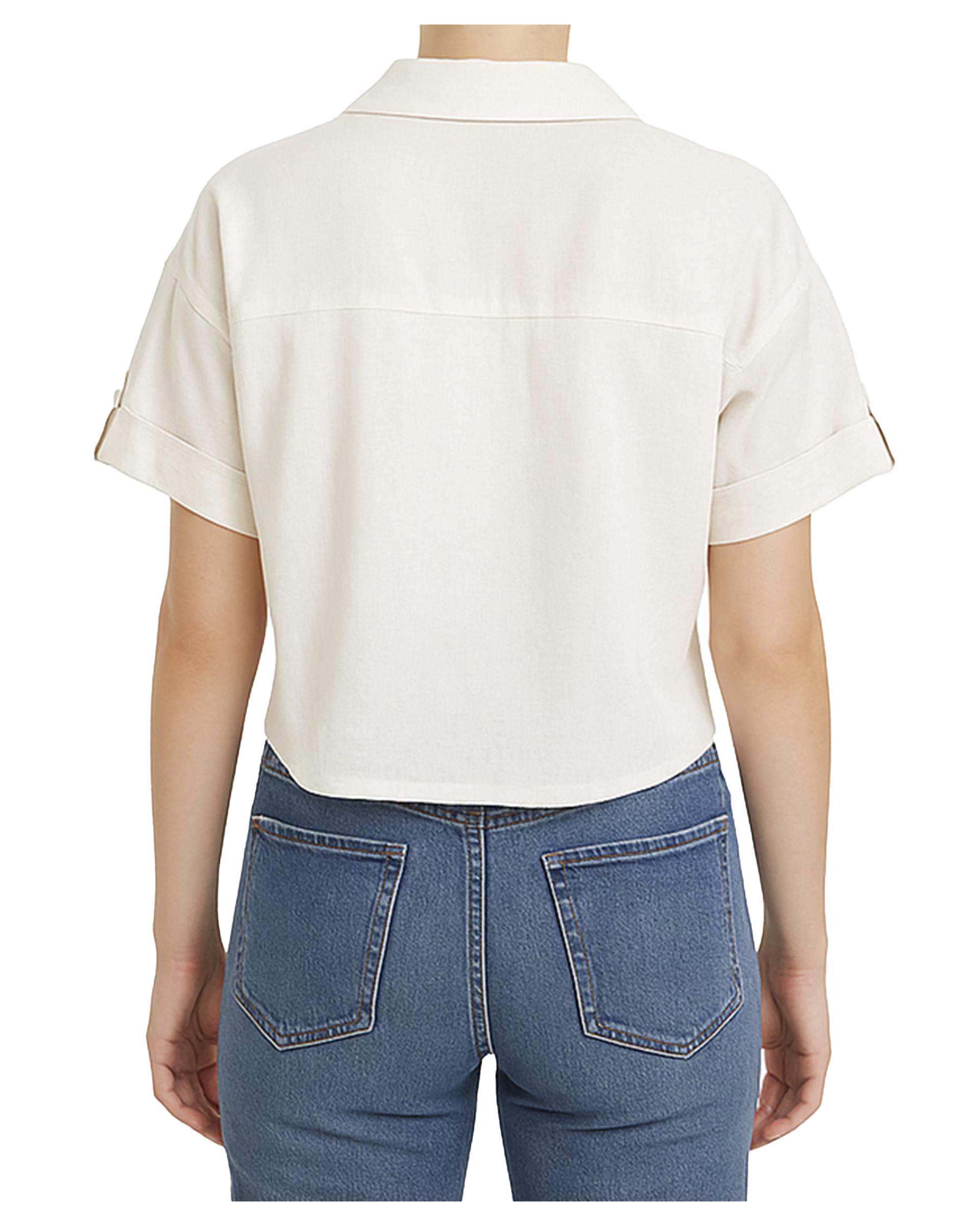 شومیز زنانه آستین کوتاه سفید سوپردرای Superdry کد W13S53304C