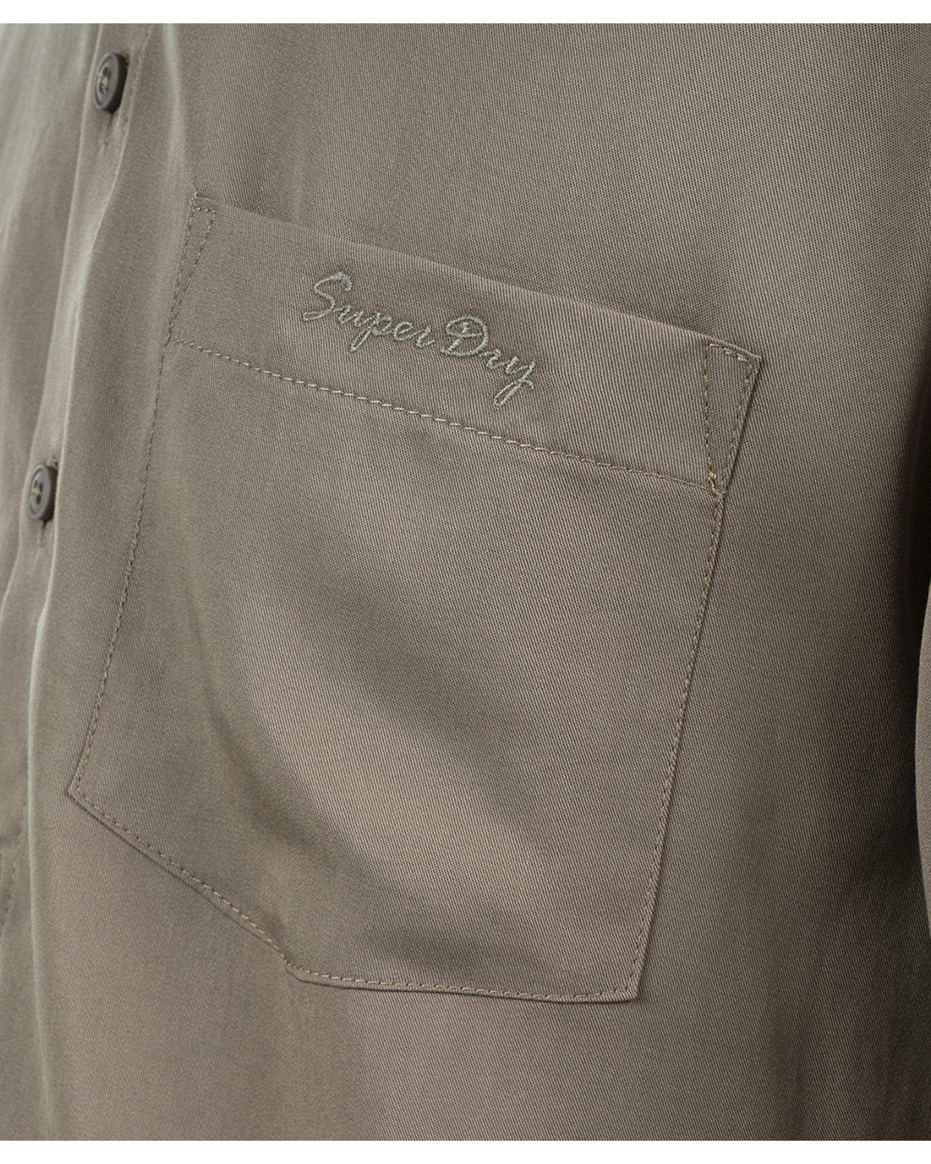 پیراهن مردانه آستین کوتاه خاکی سوپردرای Superdry کد M13S55001C