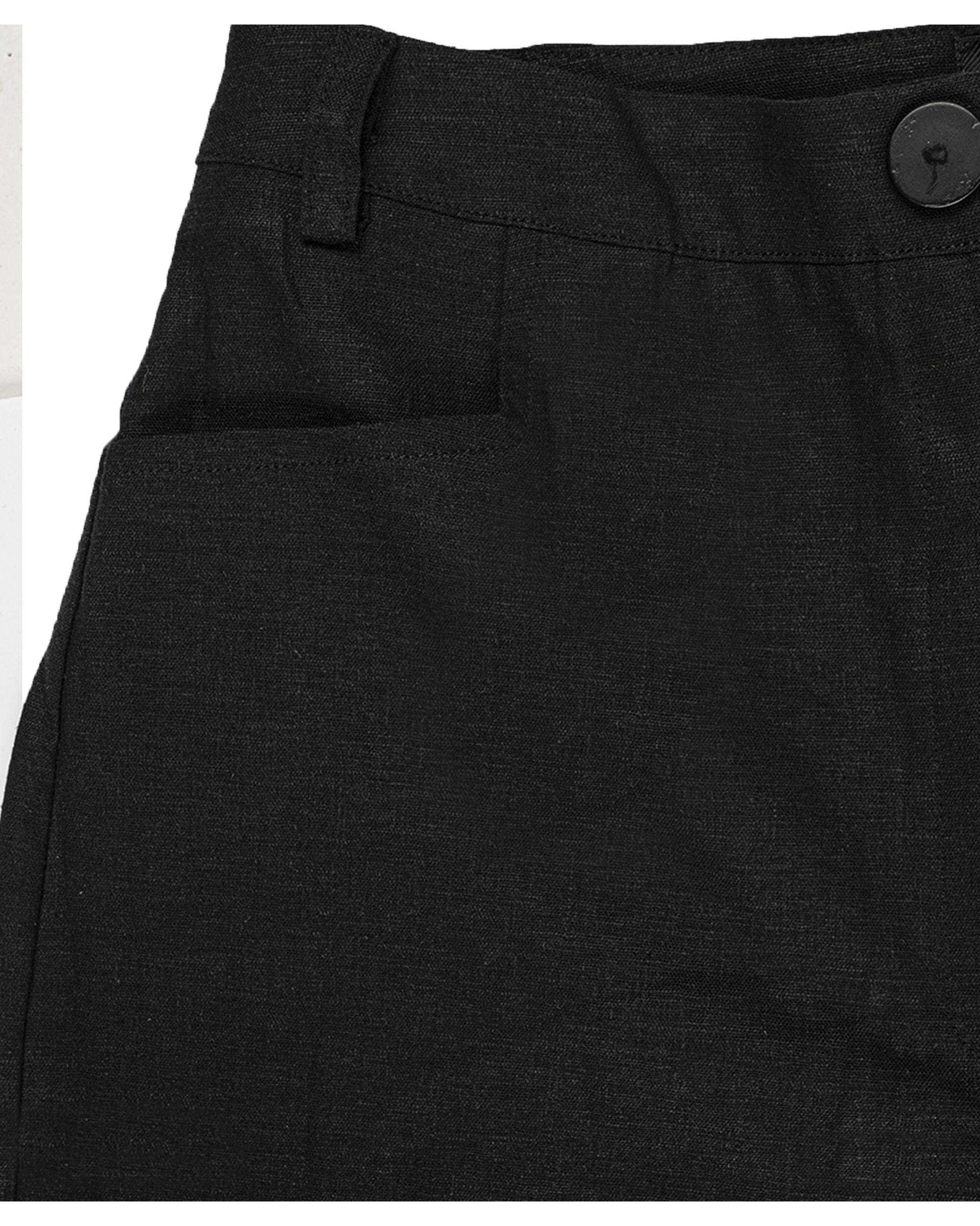 شلوار زنانه نیم بگ لینن مشکی سوپردرای Superdry کد W17S52802N