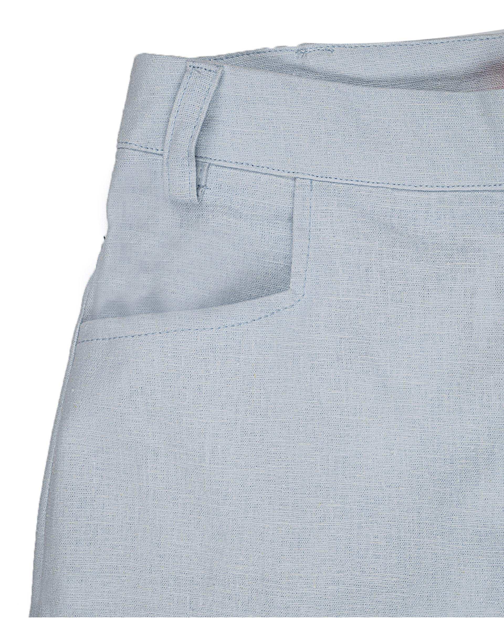 شلوار زنانه نیم بگ لینن آبی سوپردرای Superdry کد W17S52802N