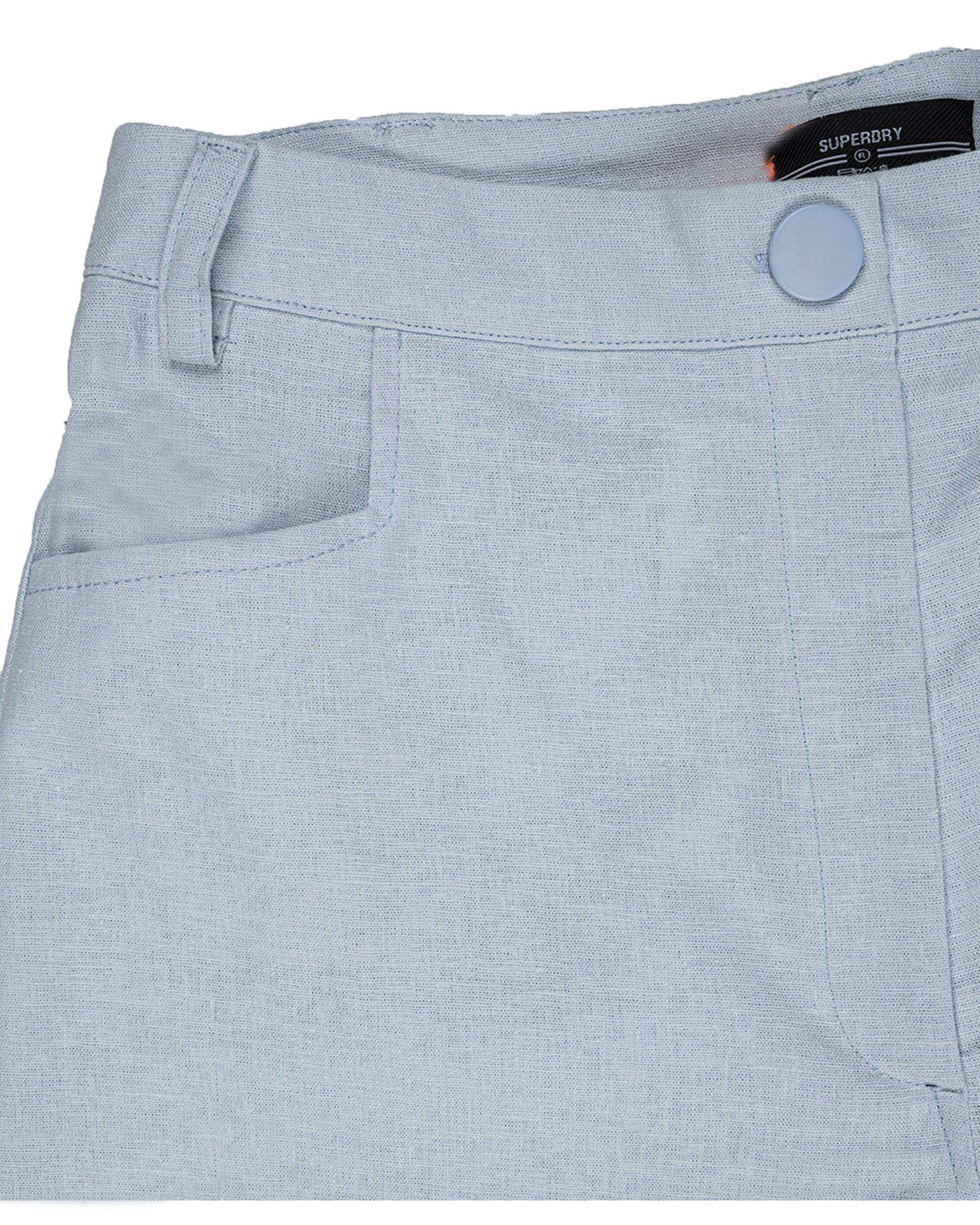 شلوار زنانه نیم بگ لینن آبی سوپردرای Superdry کد W17S52802N