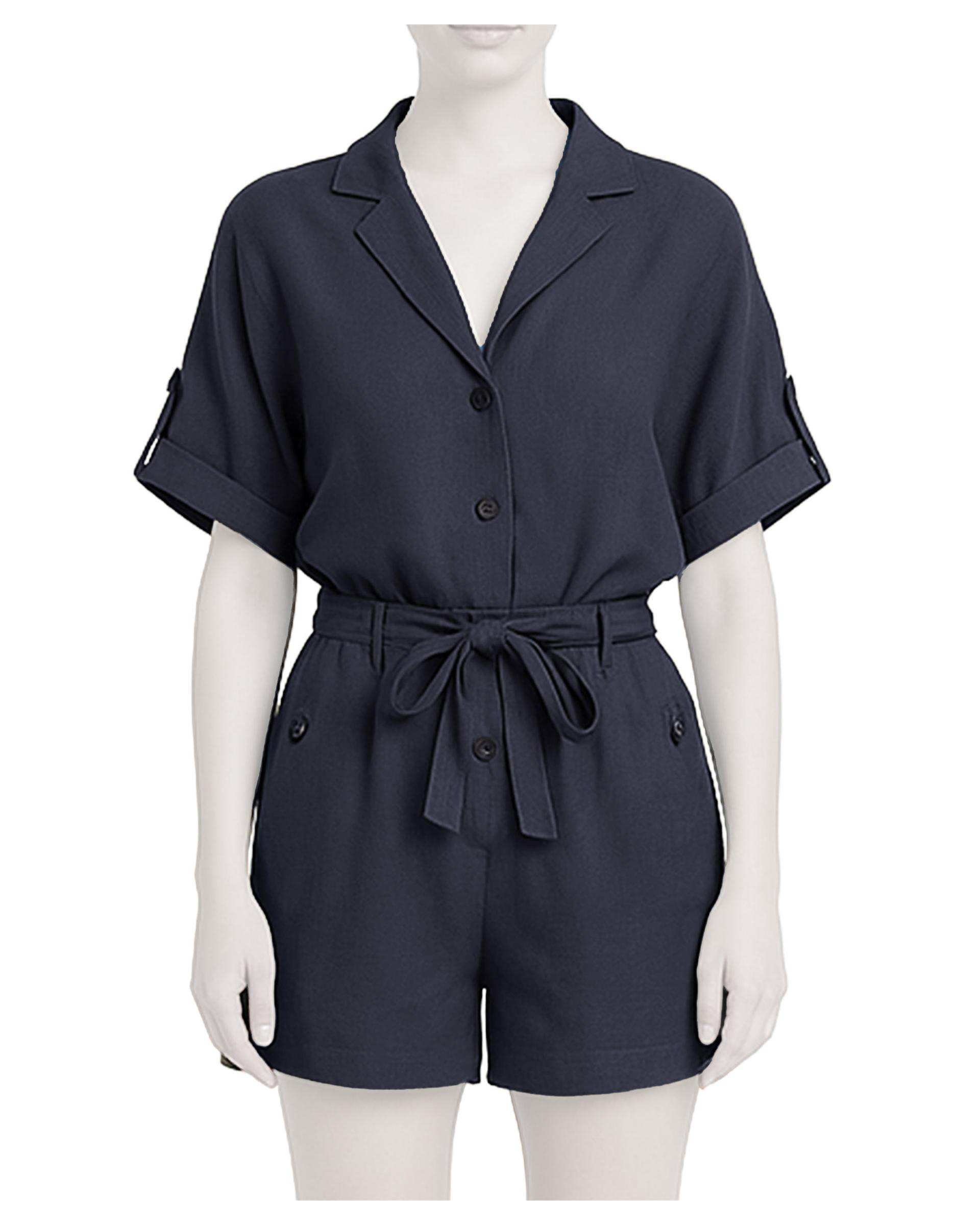 سرهمی زنانه کوتاه سرمه ای سوپردرای Superdry کد W18S55202C