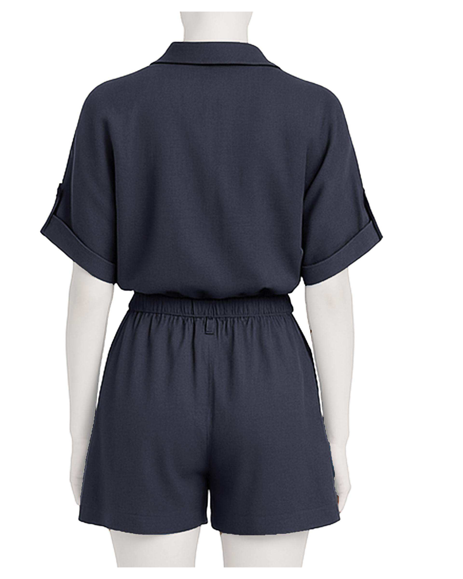 سرهمی زنانه کوتاه سرمه ای سوپردرای Superdry کد W18S55202C