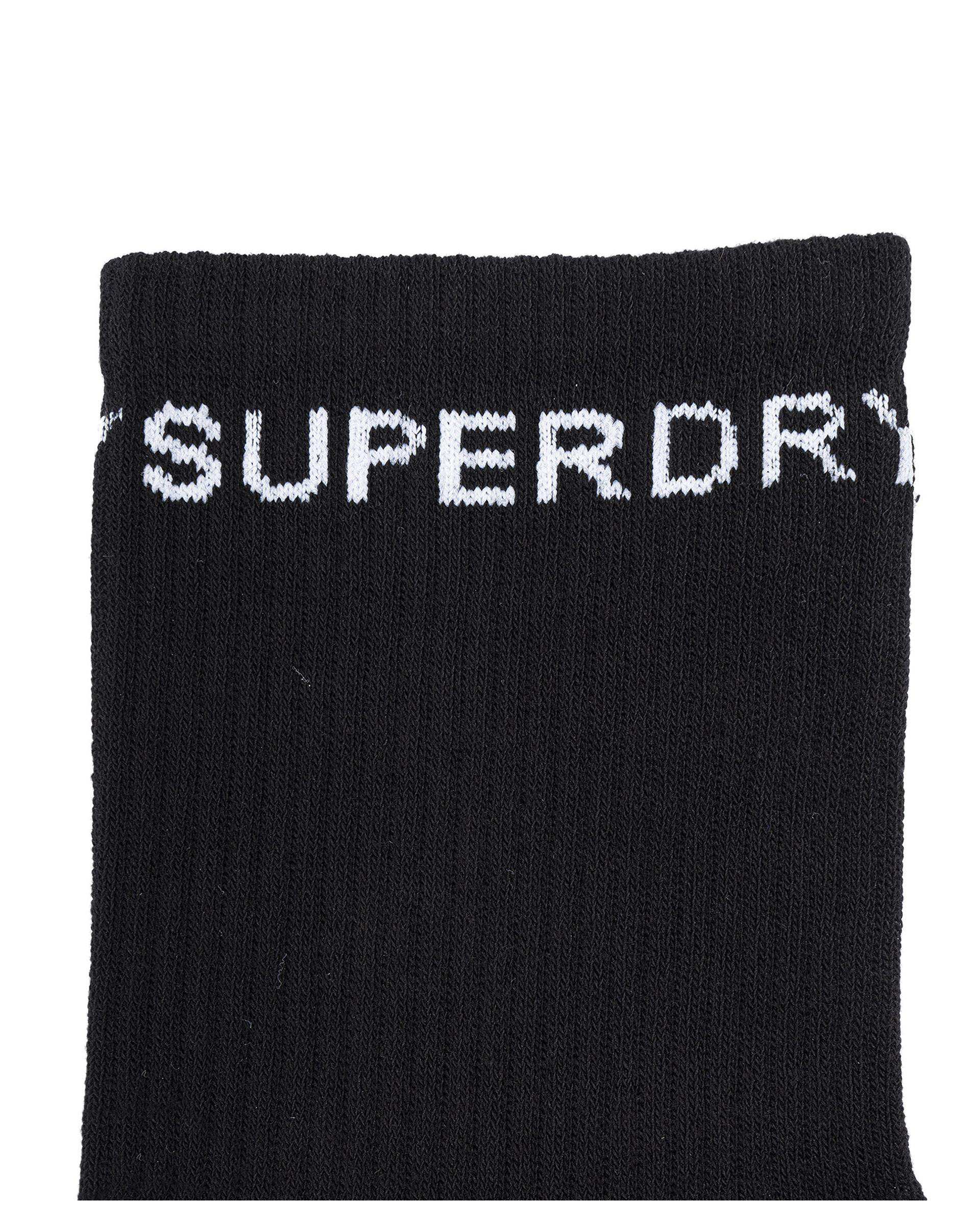 جوراب مردانه ساق بلند مشکی سوپردرای Superdry کد M29S55301C