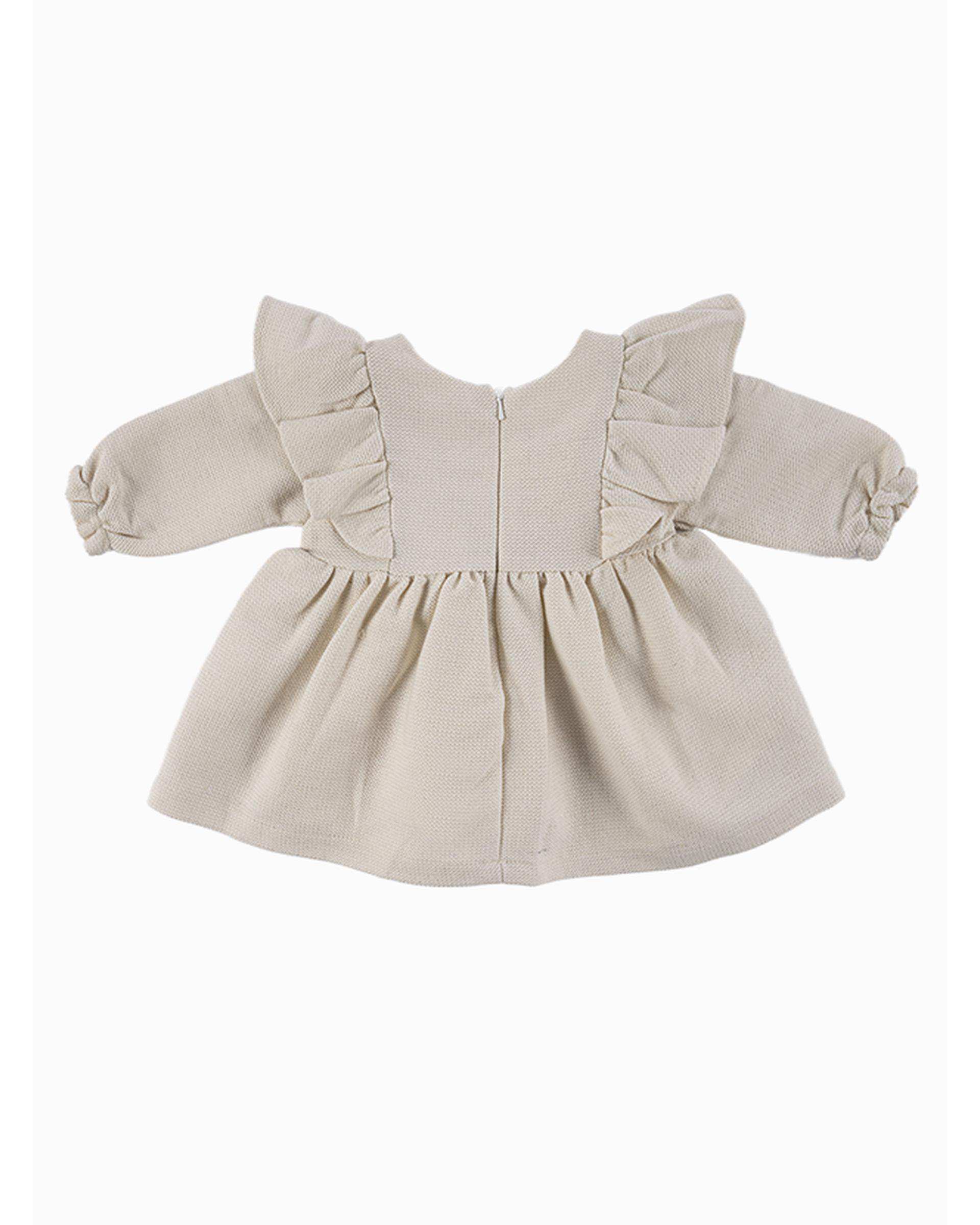 پیراهن دخترانه نوزادی استخوانی فیورلا Fiorella مدل پرنسس 1 کد 25508