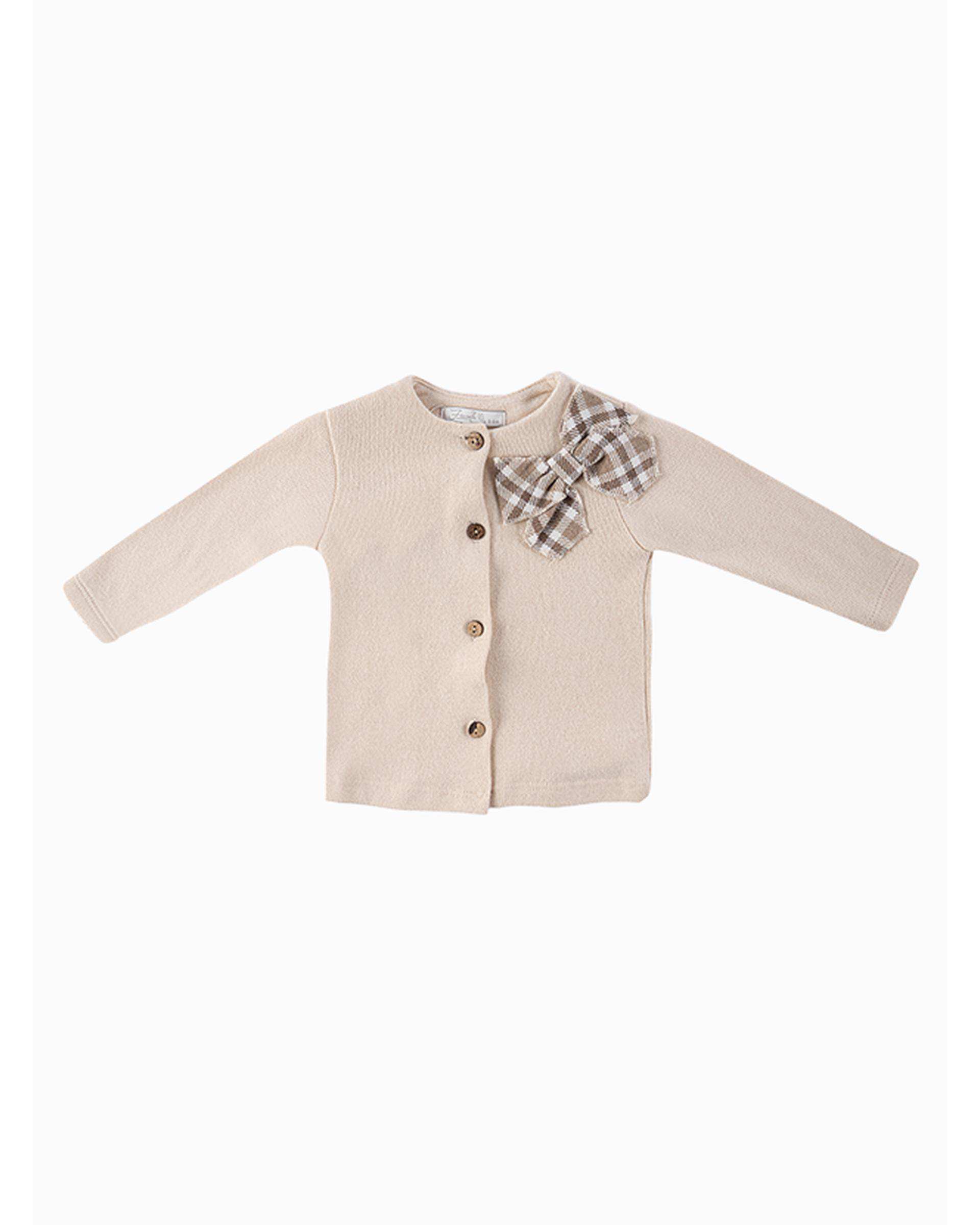 ست سه تکه لباس دخترانه نوزادی کرم فیورلا Fiorella مدل دخترک کد 25510