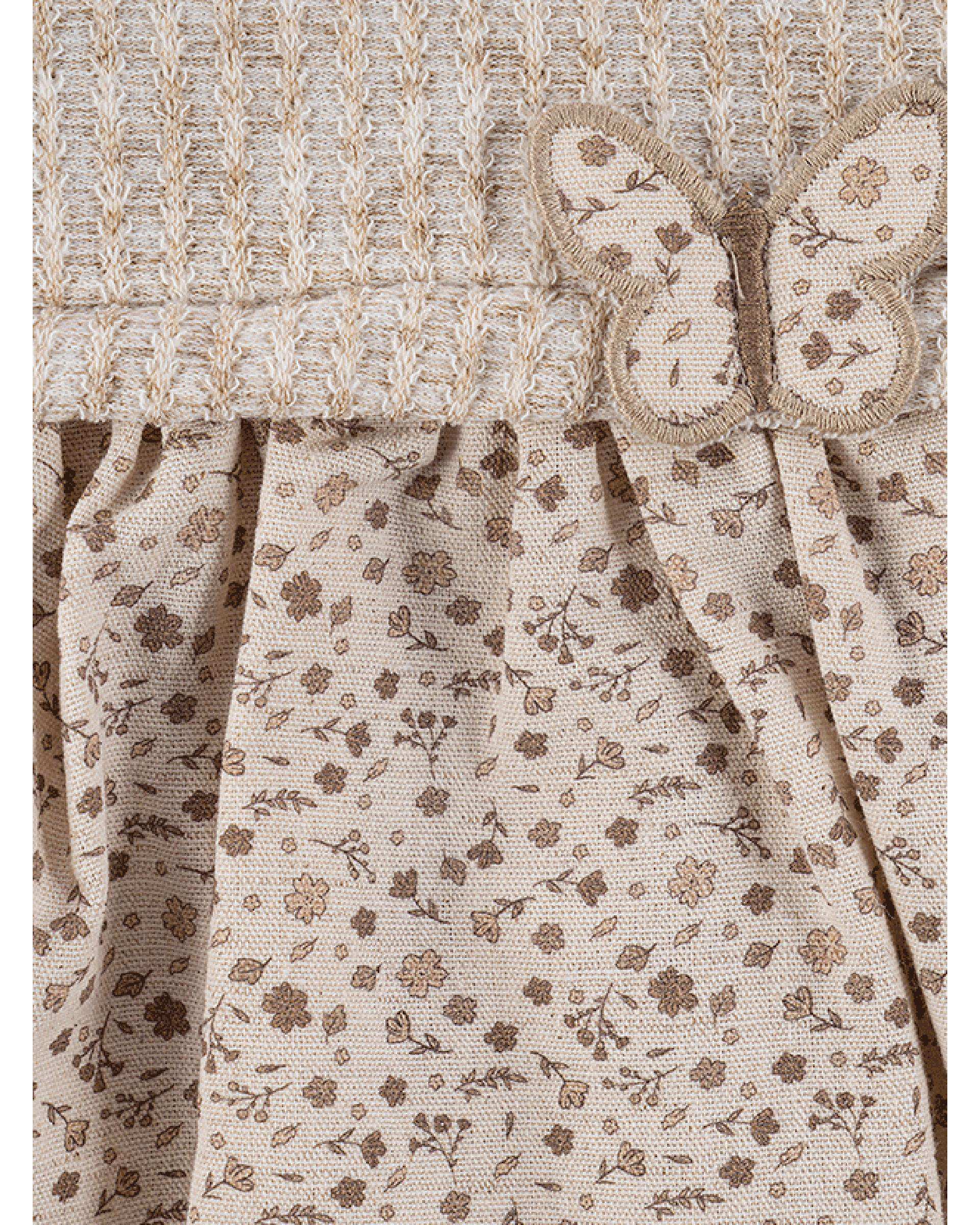 پیراهن دخترانه نوزادی کرم فیورلا Fiorella مدل سلین کد 25512