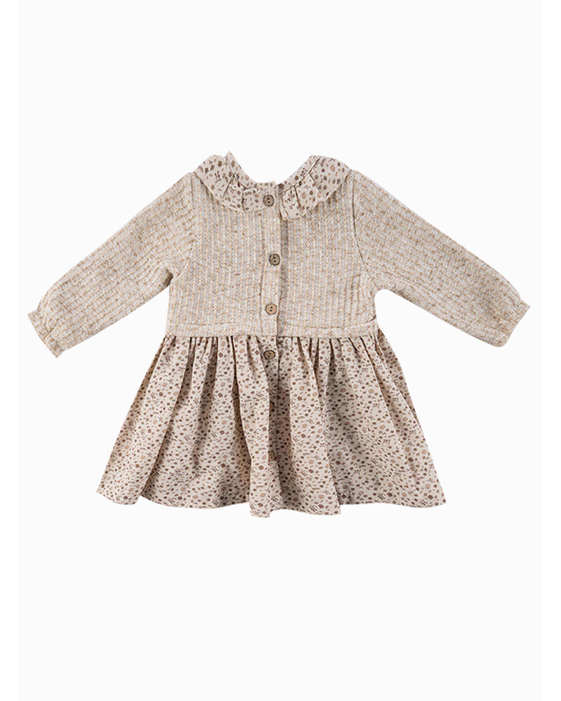 پیراهن دخترانه نوزادی کرم فیورلا Fiorella مدل سلین کد 25512