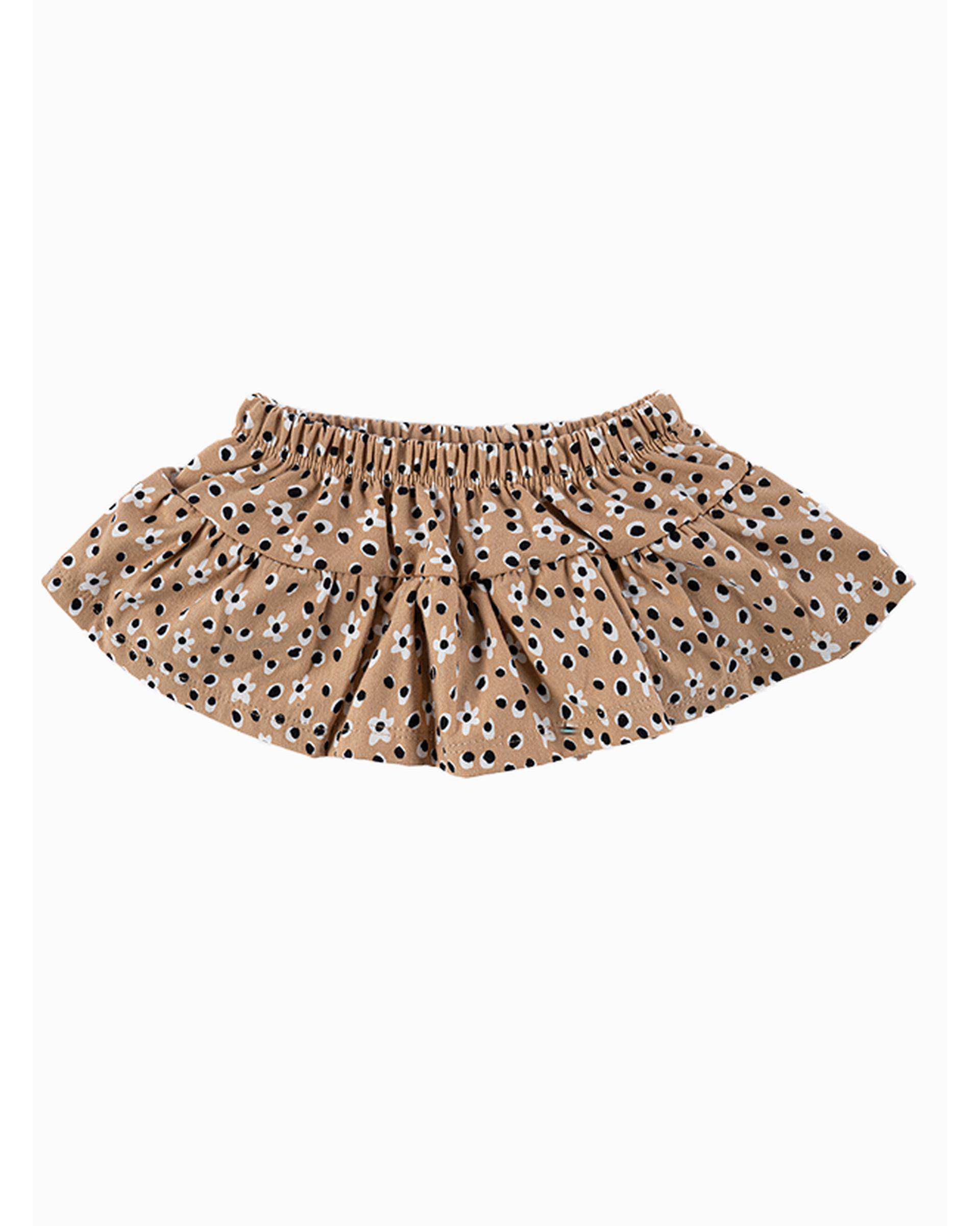 ست بلوز و دامن دخترانه نوزادی کرم فیورلا Fiorella مدل حیوانات کد 25513