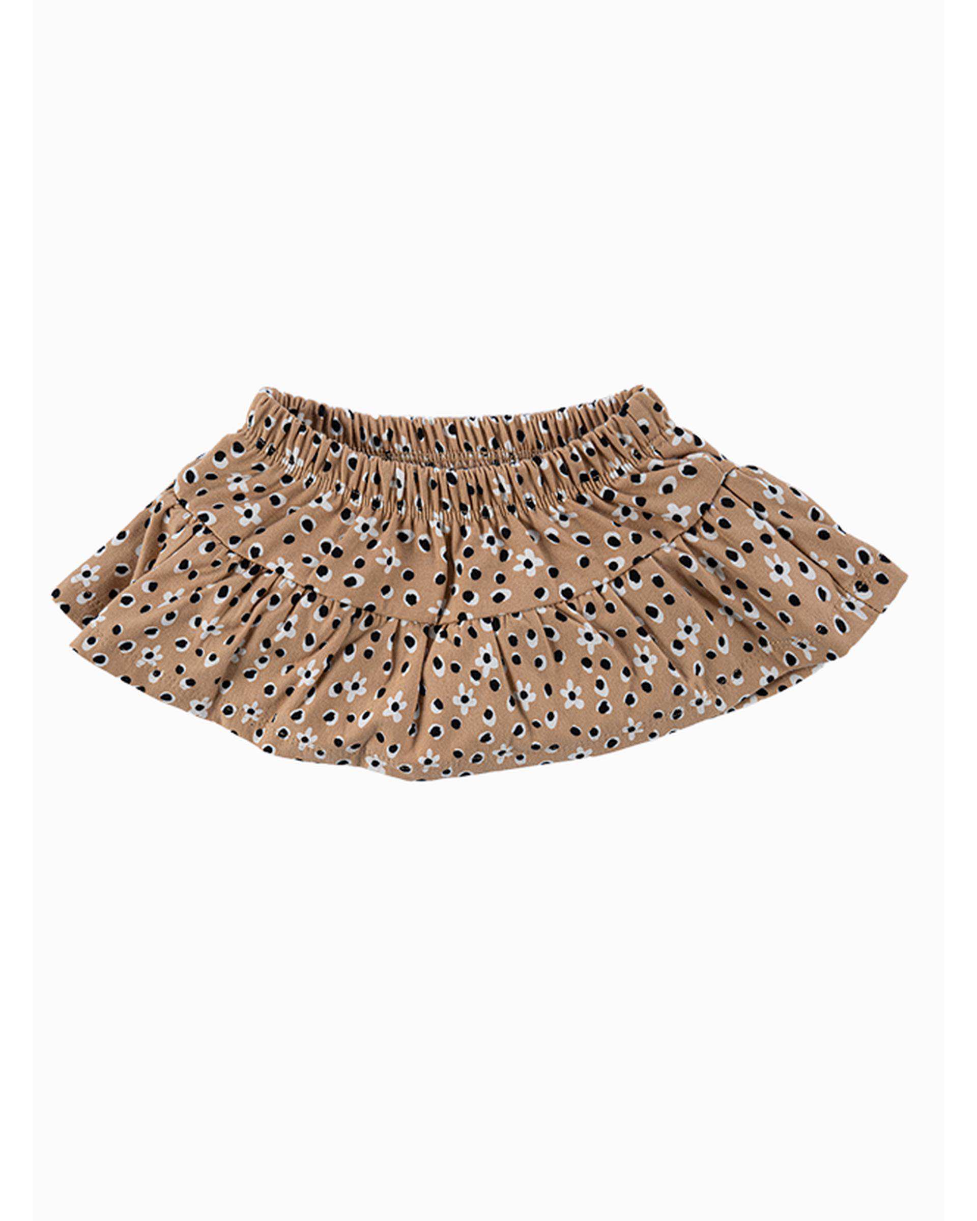 ست بلوز و دامن دخترانه نوزادی کرم فیورلا Fiorella مدل حیوانات کد 25513