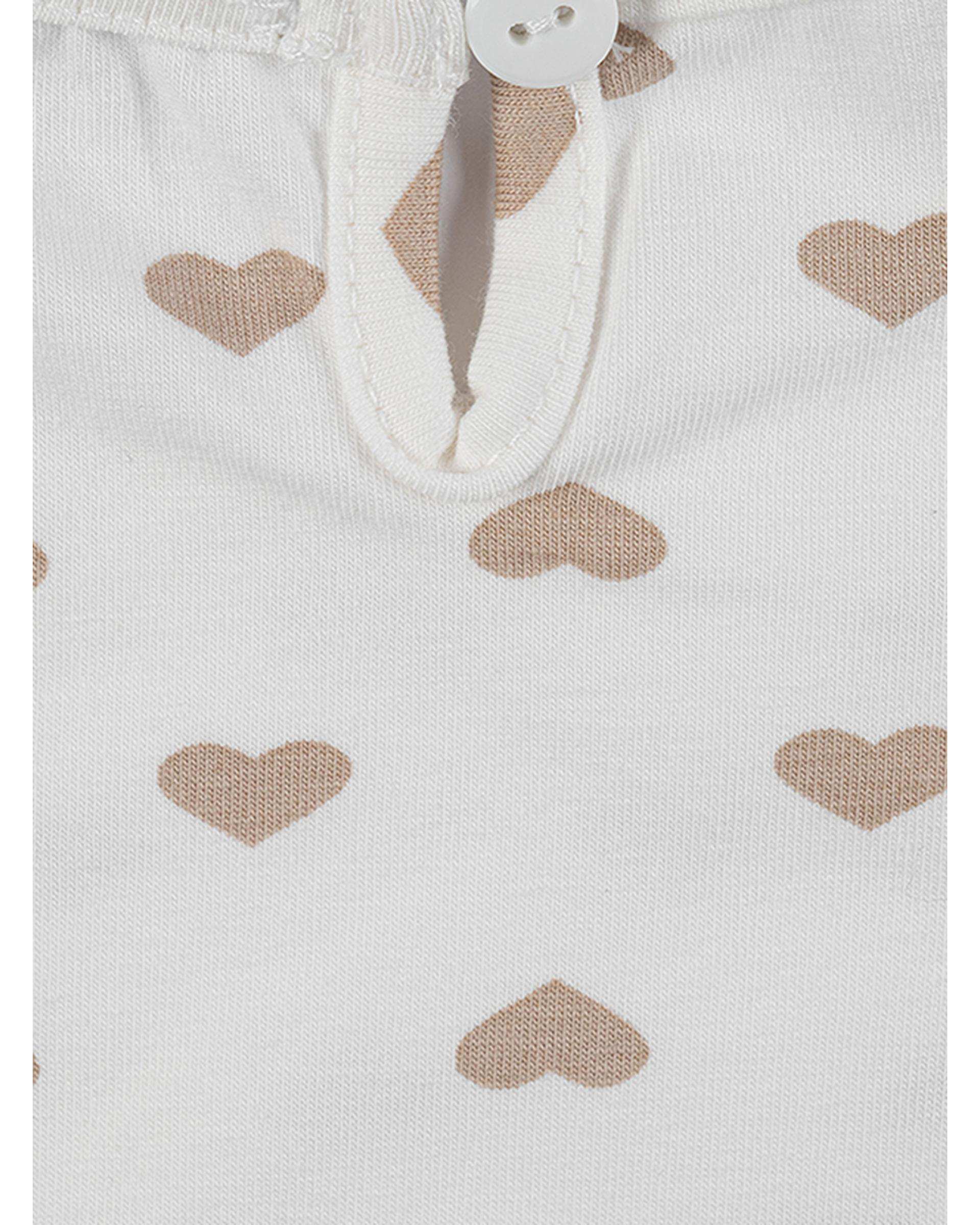 ست سه تکه لباس دخترانه نوزادی استخوانی فیورلا Fiorella مدل خرگوش و خانه کد 25523