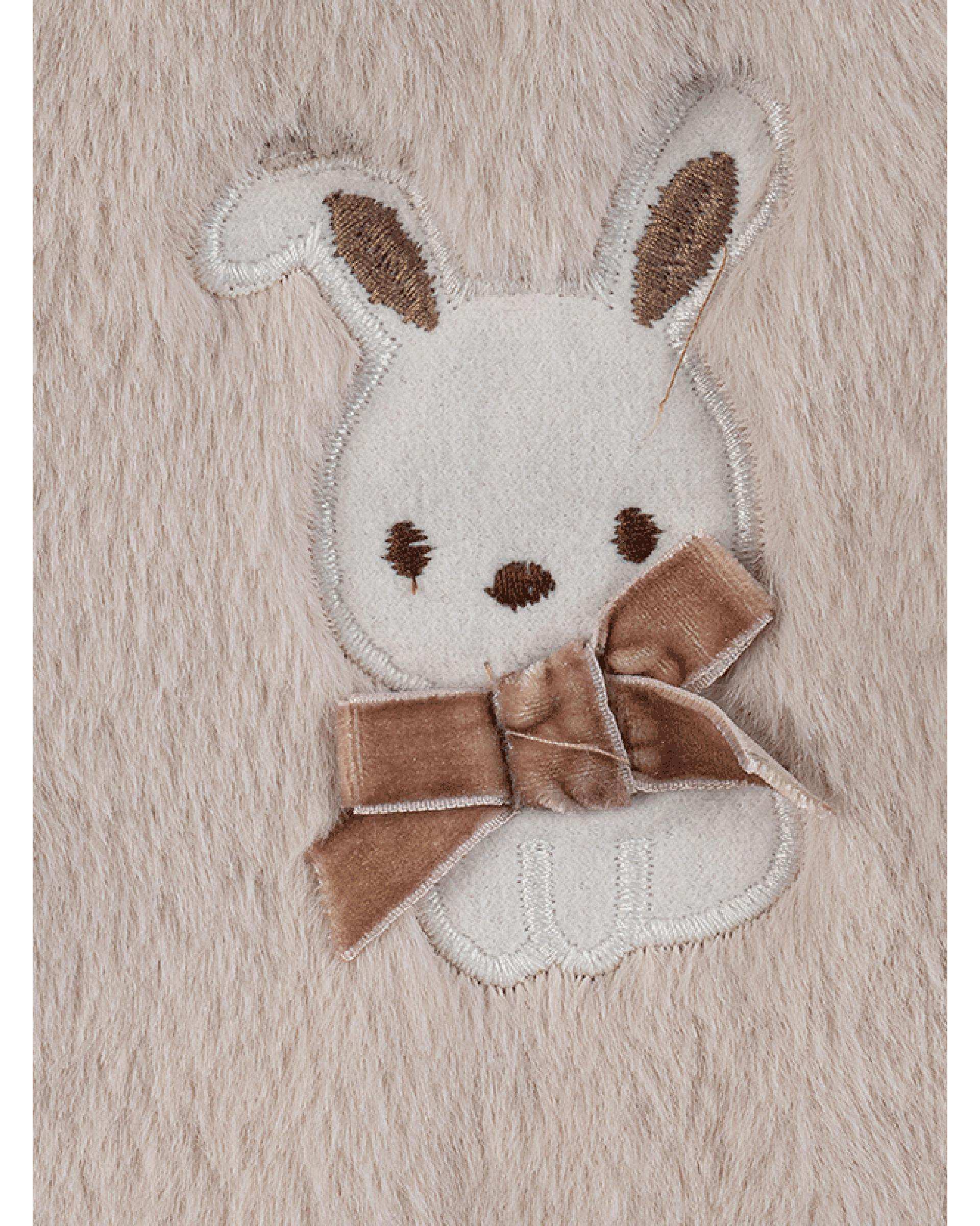 ست سه تکه لباس دخترانه نوزادی استخوانی فیورلا Fiorella مدل خرگوش و خانه کد 25523