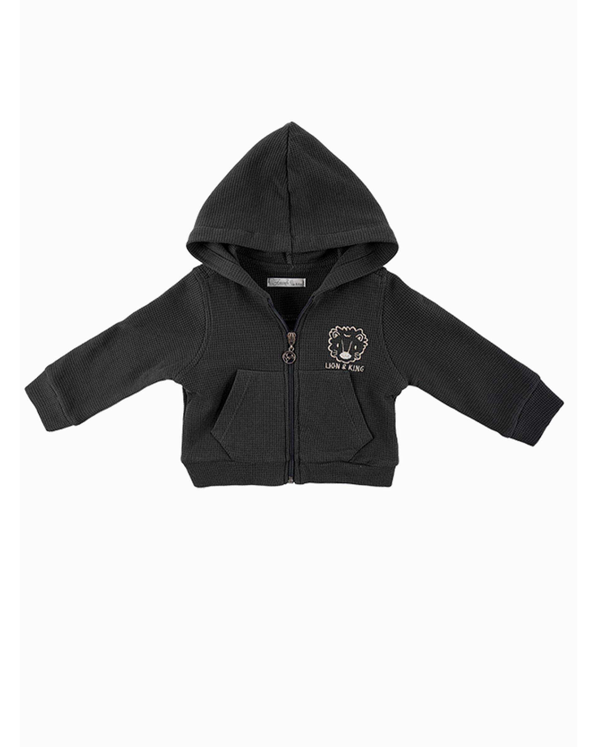 ست لباس پسرانه نوزادی خاکستری فیورلا Fiorella مدل شیر کد 25549