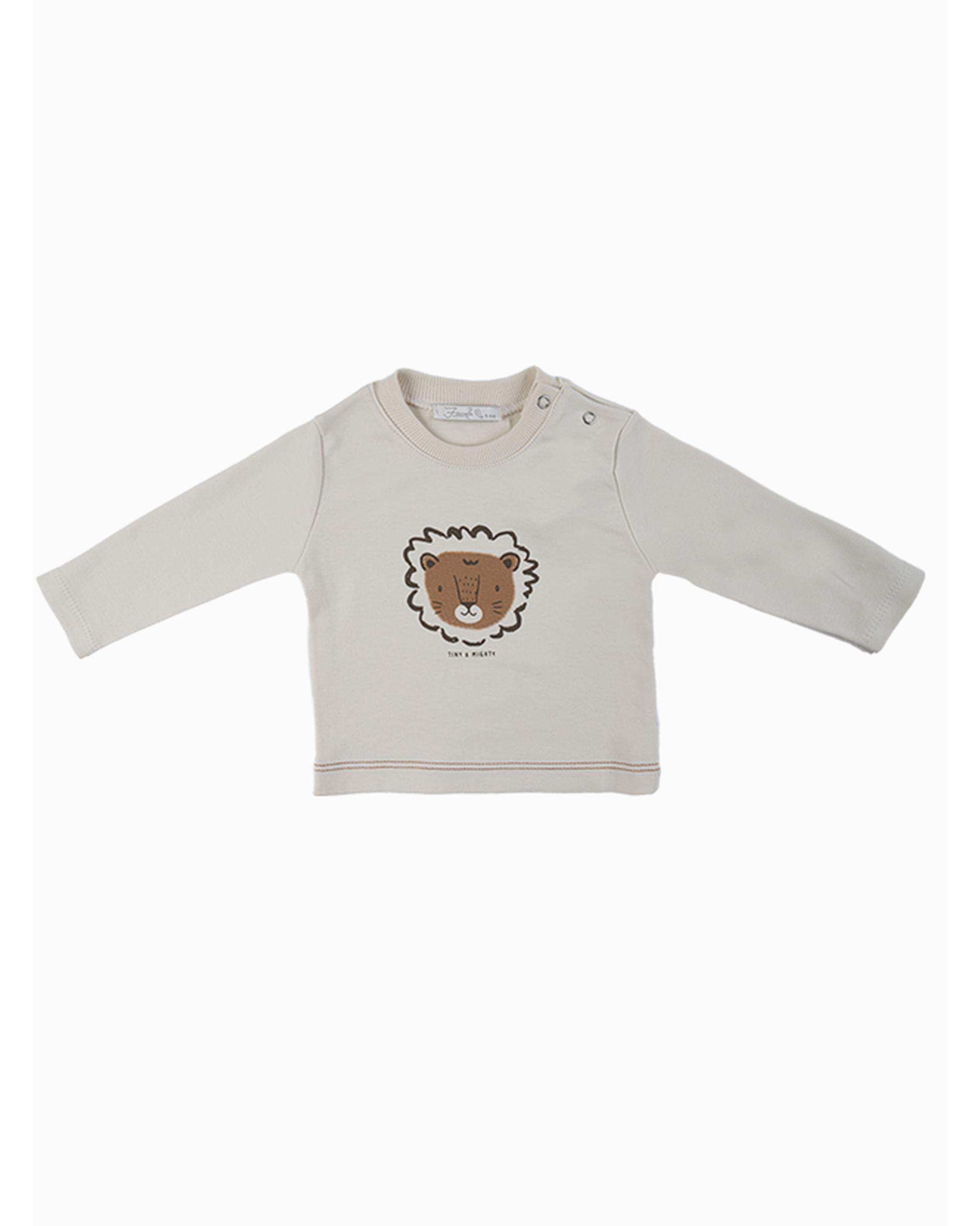 ست لباس پسرانه نوزادی کرم فیورلا Fiorella مدل شیر کد 25550