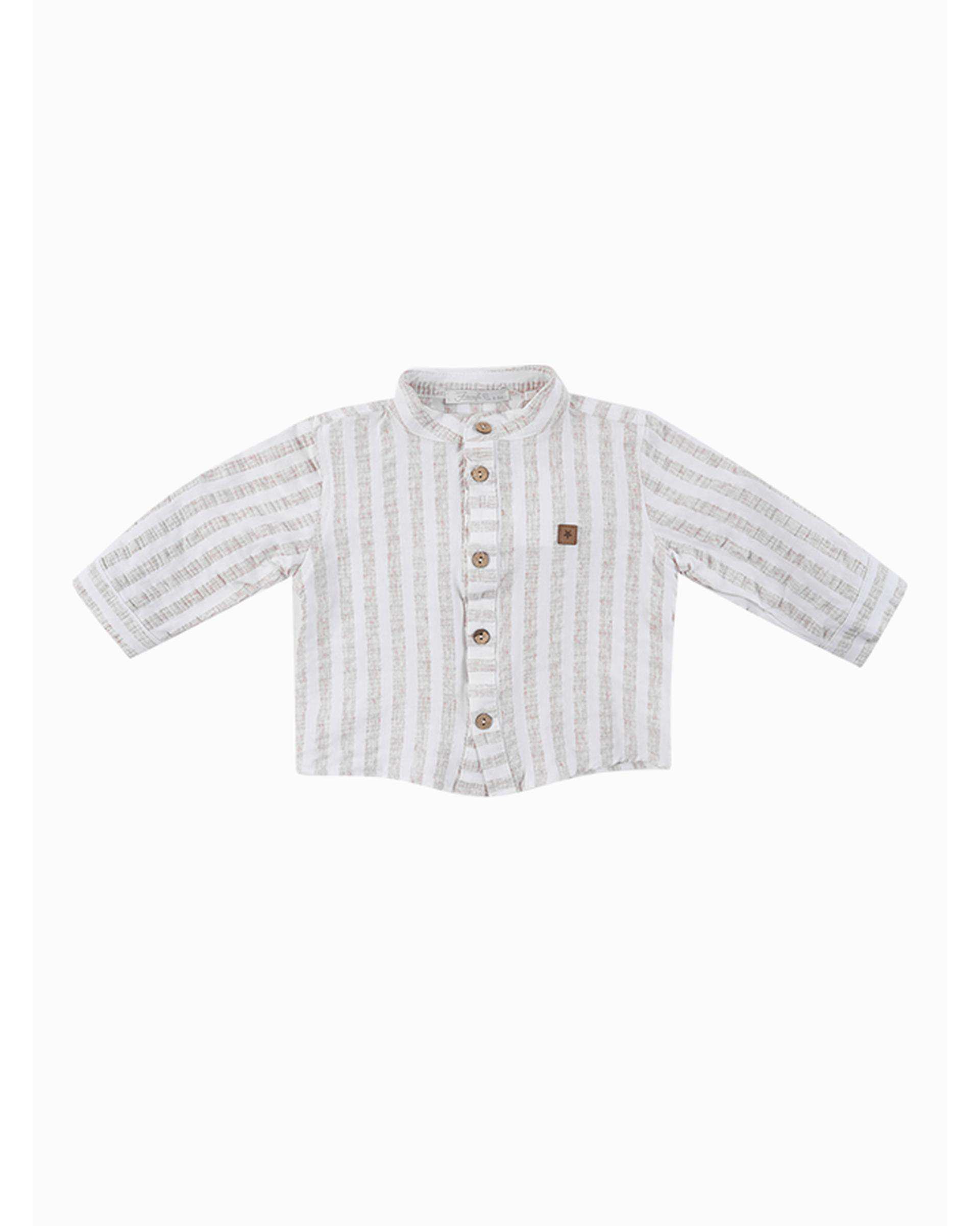 ست شومیز و شلوار پسرانه نوزادی کرم فیورلا Fiorella مدل آرش کد 25551