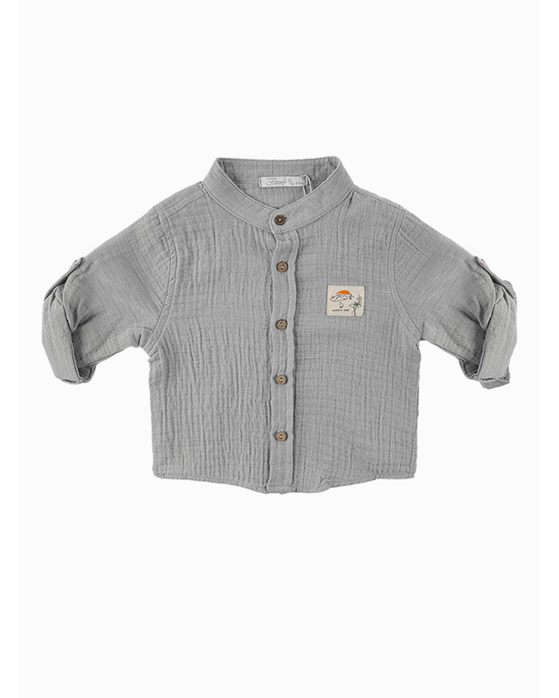 ست شومیز و شلوار پسرانه نوزادی آبی فیورلا Fiorella مدل جنگل کد 25554