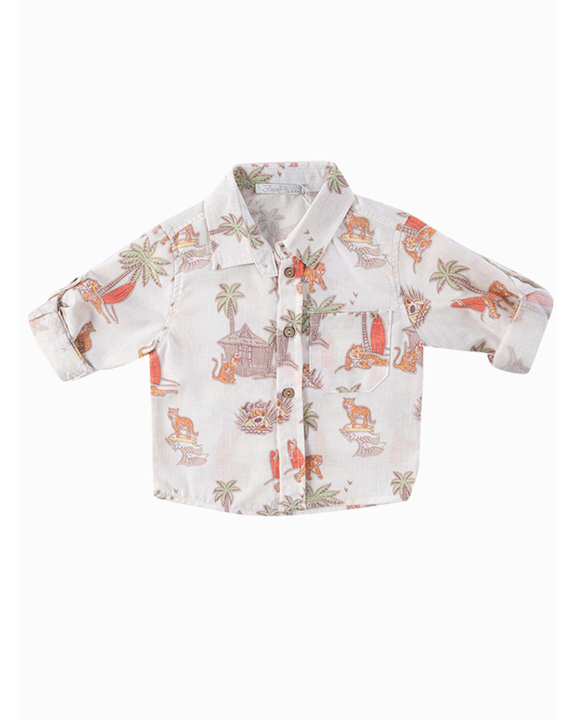 ست سه تکه لباس پسرانه نوزادی فیورلا Fiorella مدل ببری کد 25555