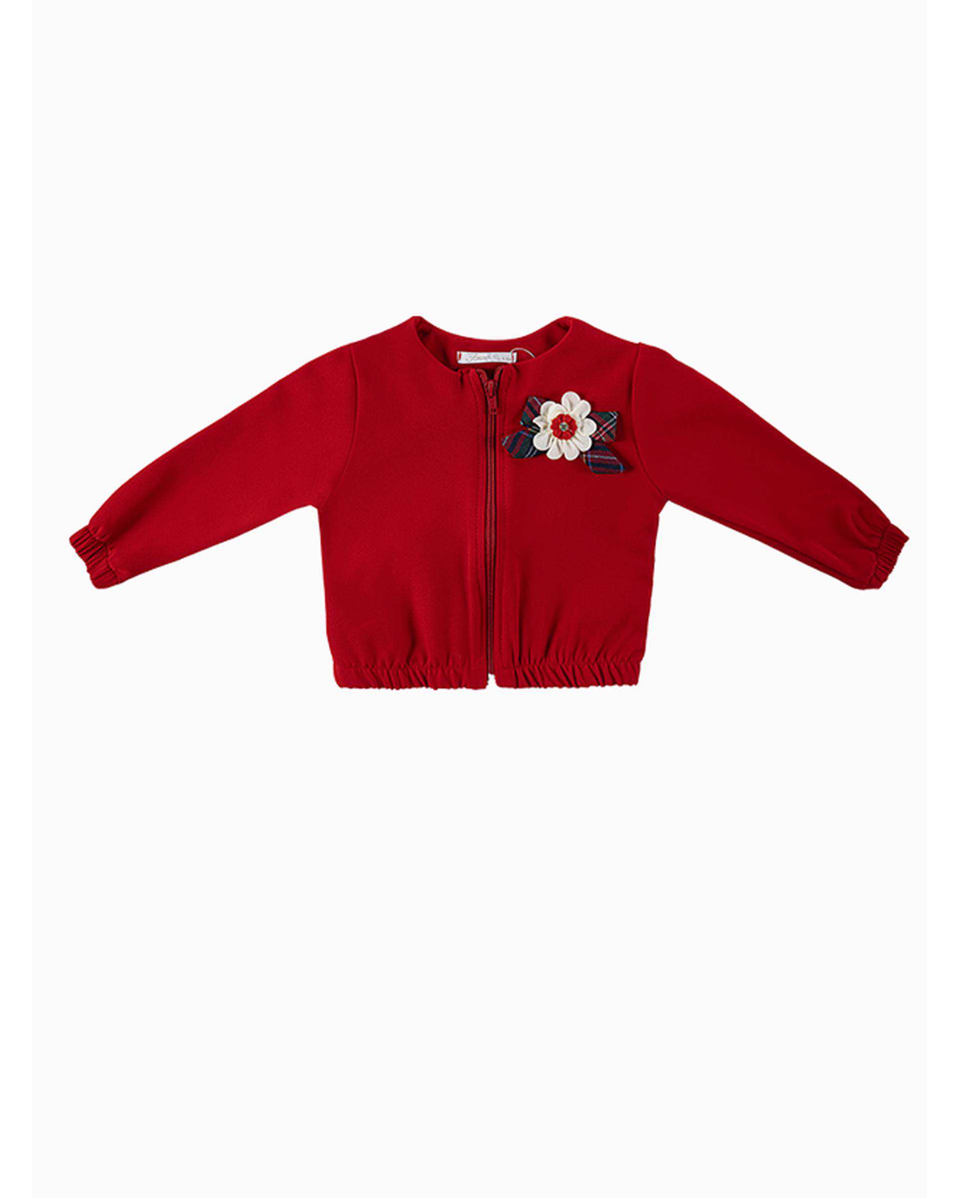 ست 3 تکه لباس دخترانه نوزادی فیورلا Fiorella مدل گل قرمز کد 25557