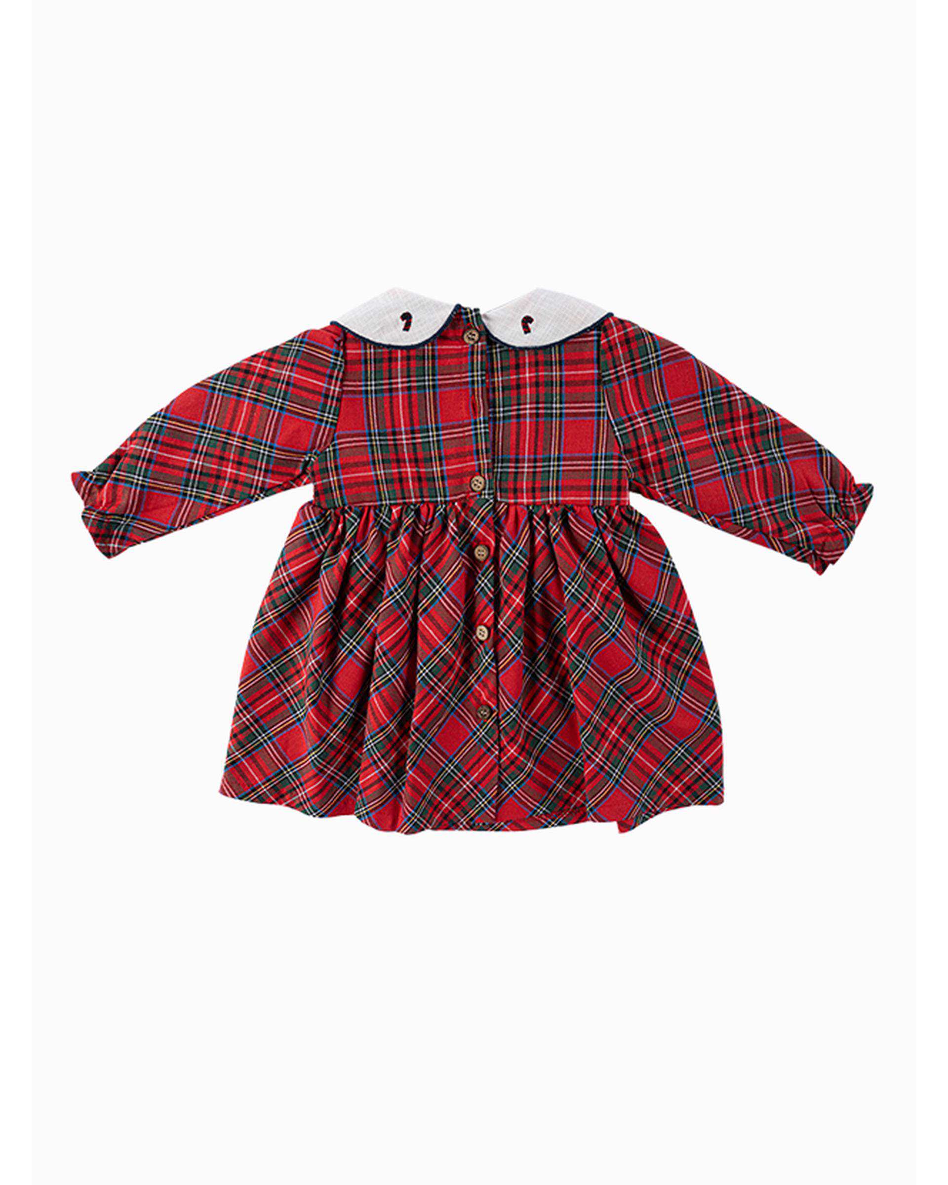 پیراهن دخترانه نوزادی قرمز فیورلا Fiorella مدل سوسن کد 25562