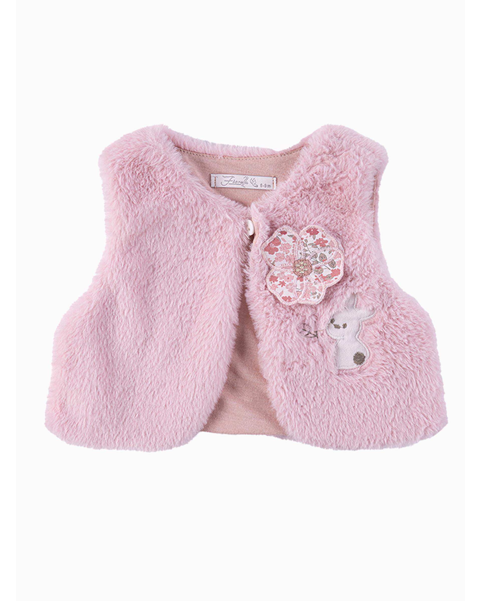 ست سه تکه لباس دخترانه نوزادی صورتی فیورلا Fiorella مدل سارینا کد 25563