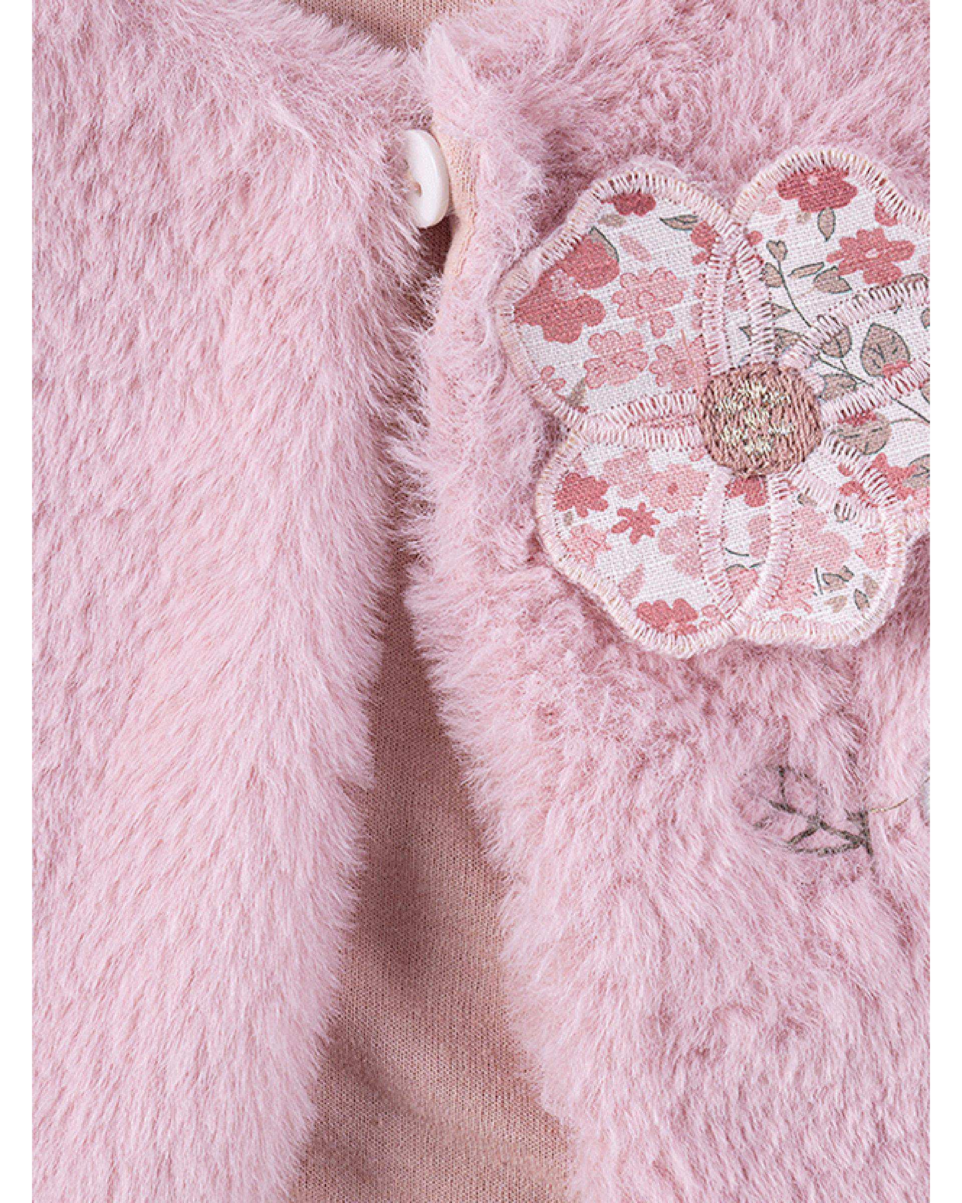 ست سه تکه لباس دخترانه نوزادی صورتی فیورلا Fiorella مدل سارینا کد 25563