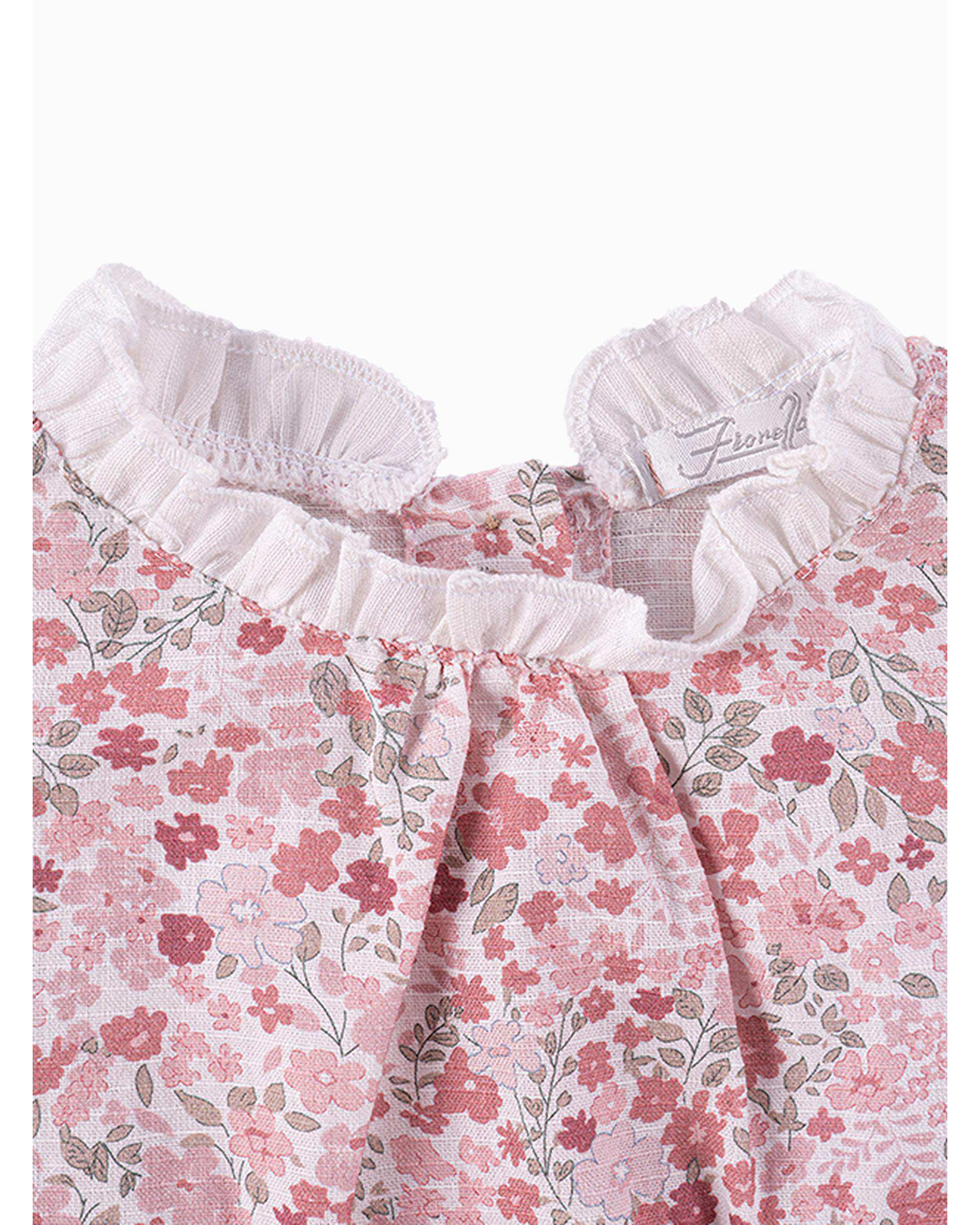 ست سه تکه لباس دخترانه نوزادی صورتی فیورلا Fiorella مدل سارینا کد 25563