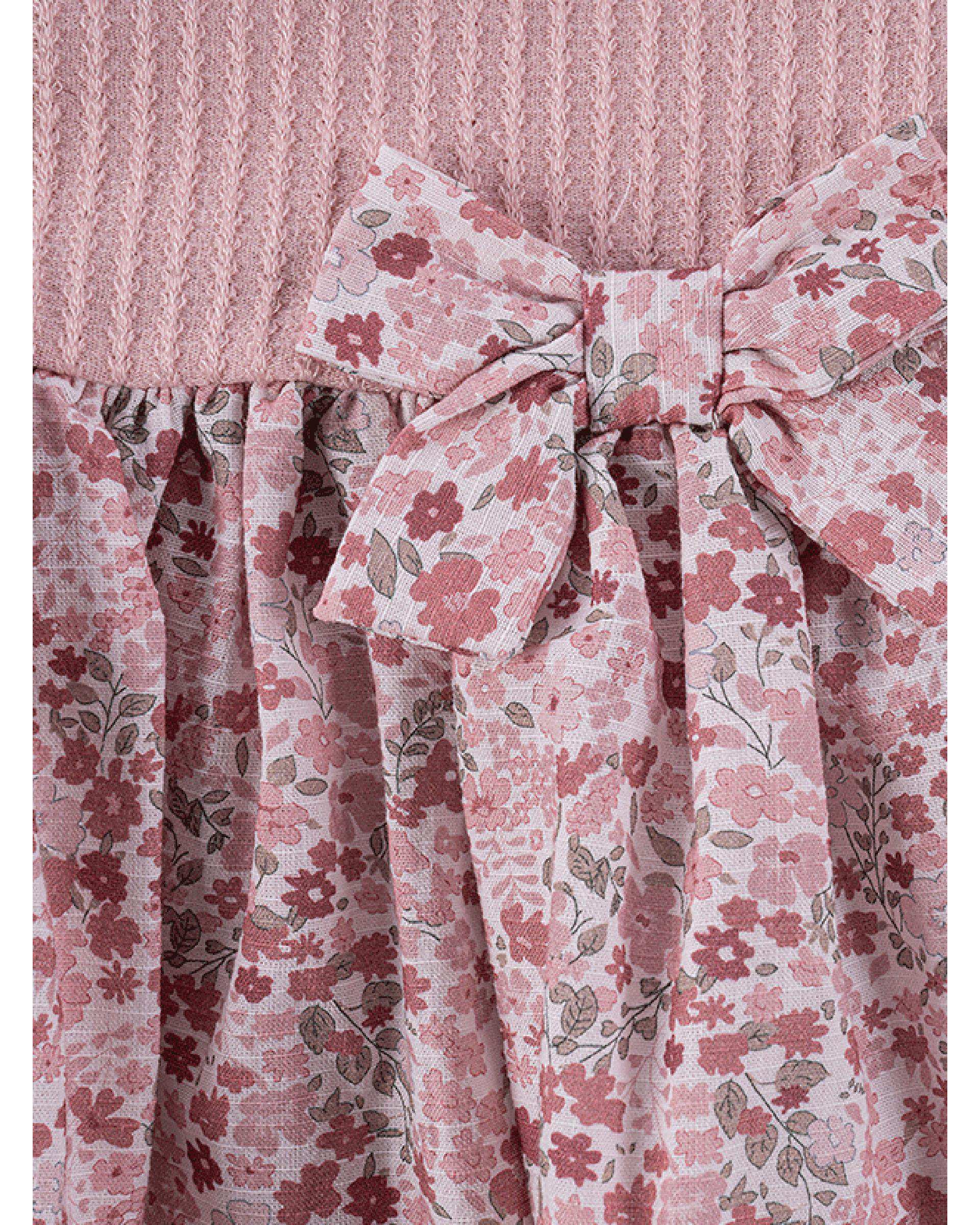 پیراهن دخترانه نوزادی صورتی فیورلا Fiorella مدل صنم کد 25564