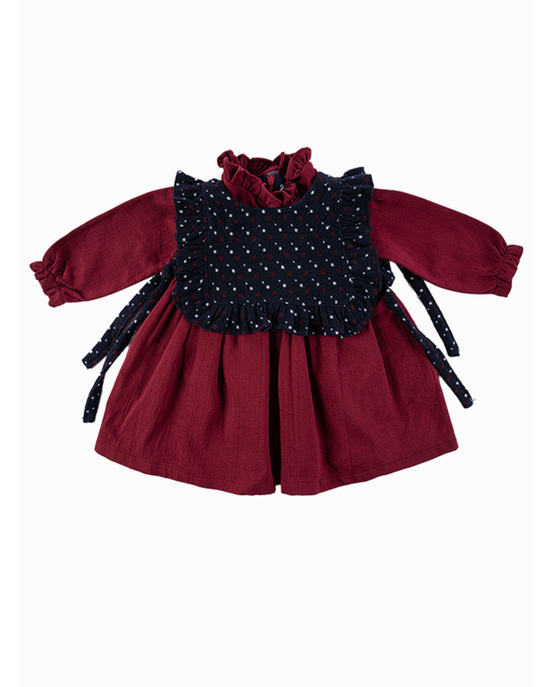 ست جلیقه و پیراهن دخترانه فیورلا Fiorella مدل گلناز کد 35503