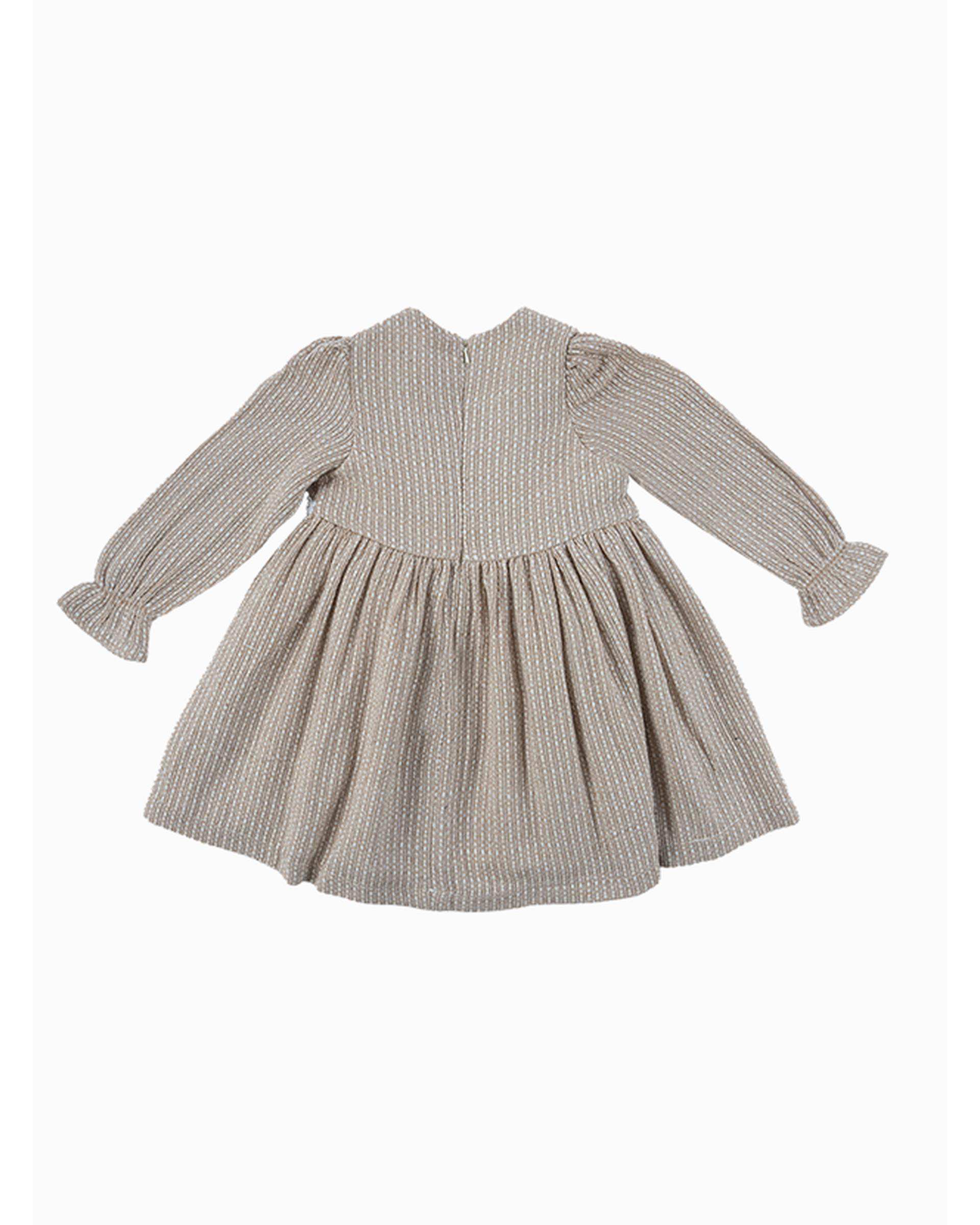 پیراهن دخترانه کرم فیورلا Fiorella مدل خرس کوچولو 2 کد 35511