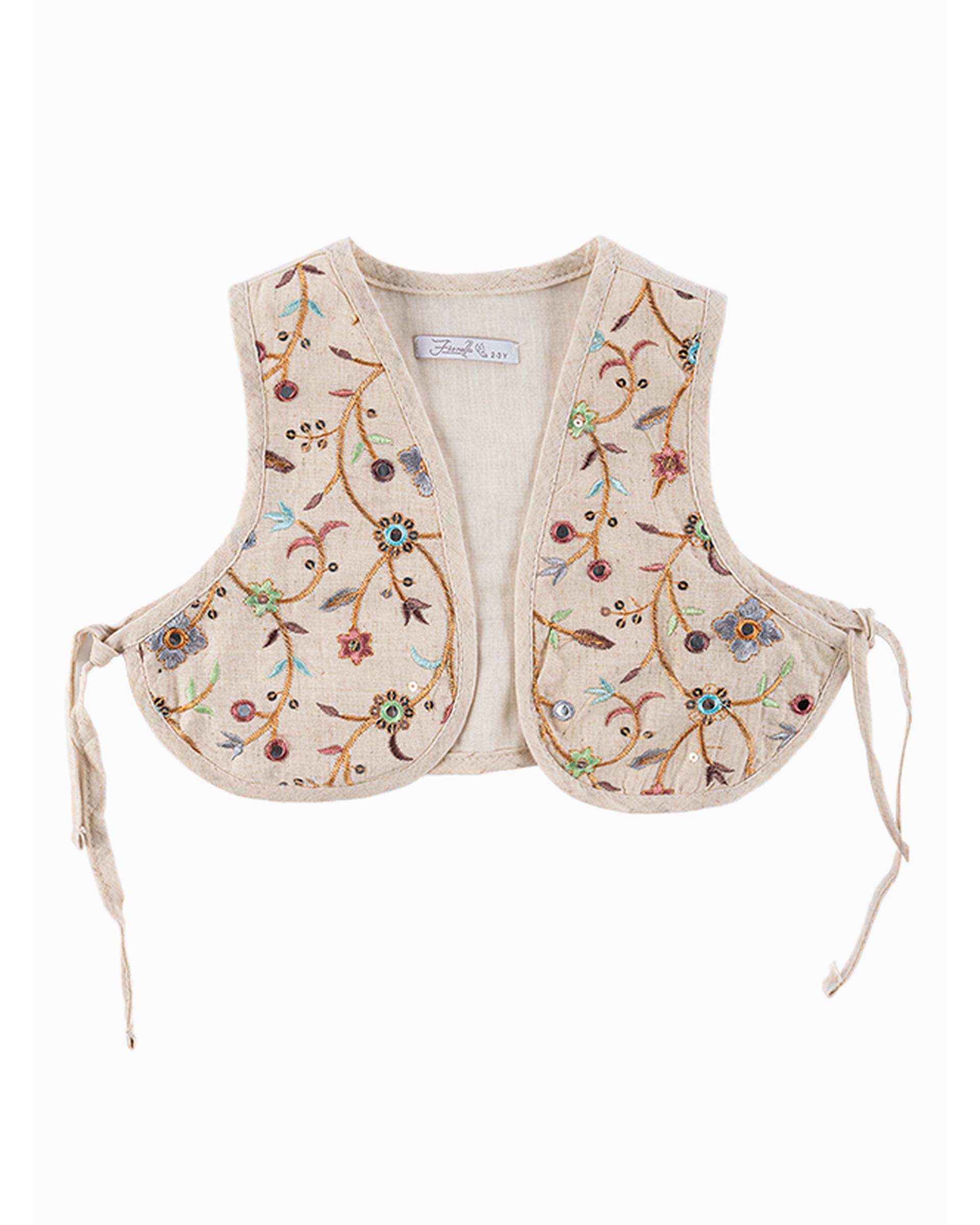 ست جلیقه و پیراهن دخترانه فیورلا Fiorella مدل یاس سلطان 3 کد 45504