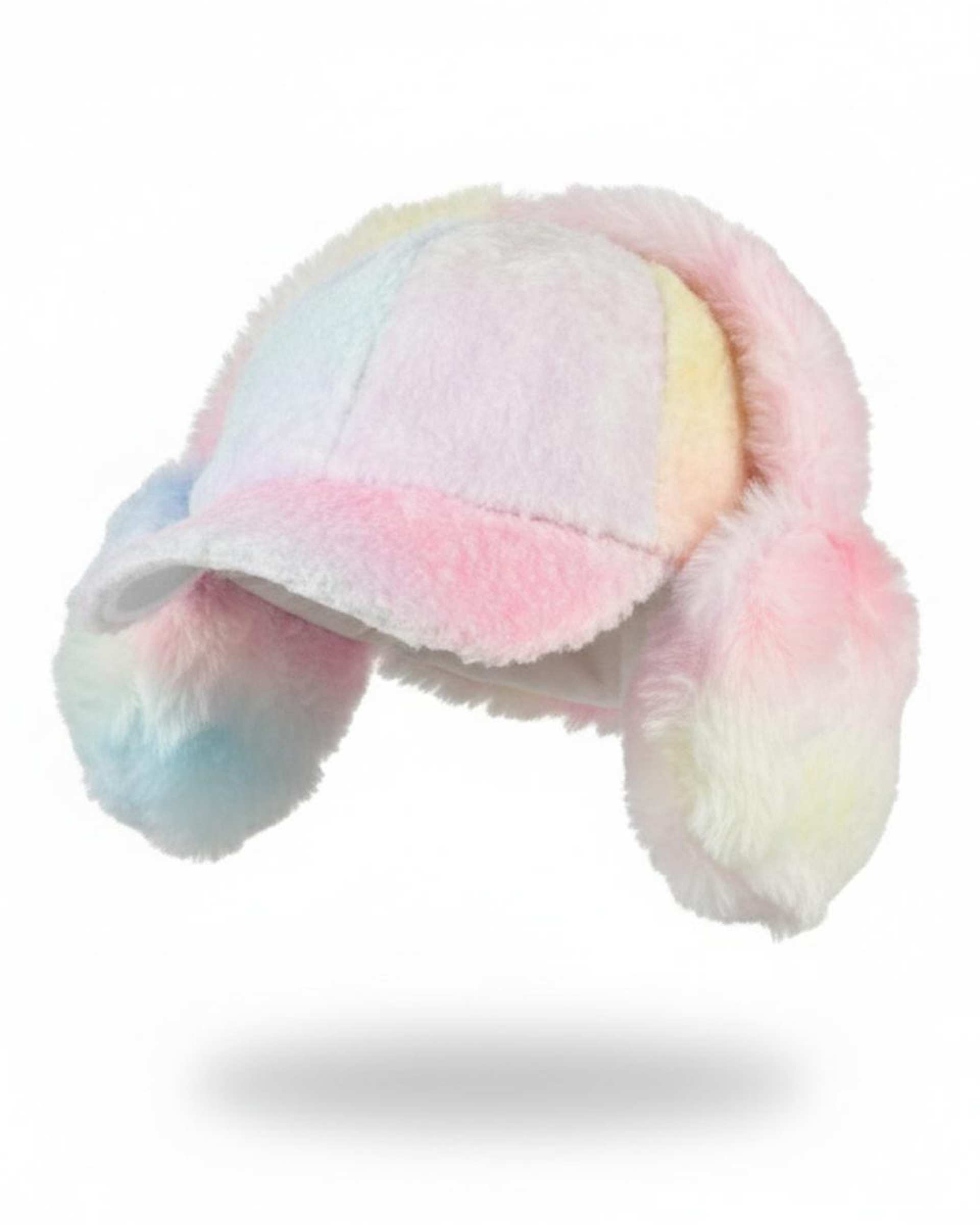 ست کلاه و گوشگیر زنانه مدل رنگین کمانی