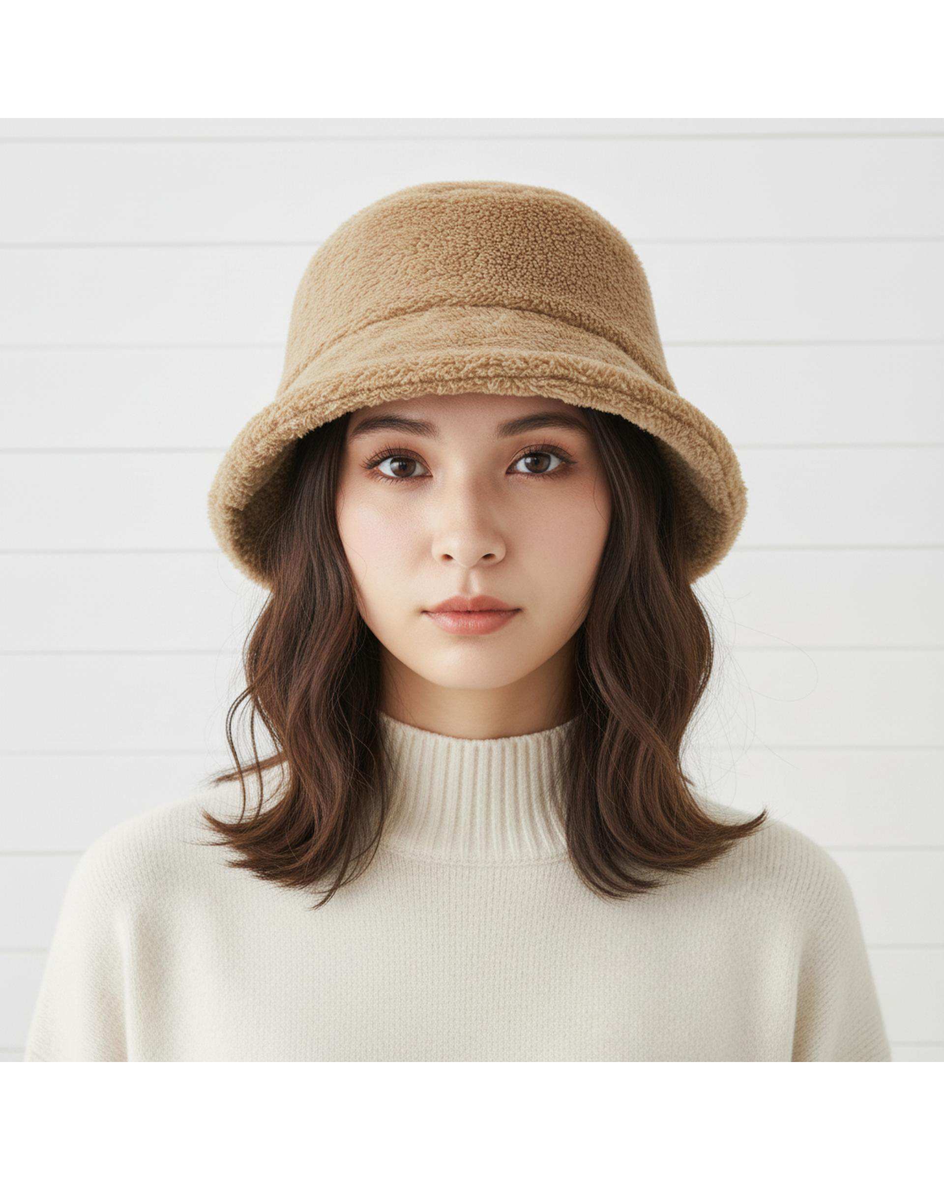 کلاه باکت زمستانی خزدار لطیف مدل کلاسیک