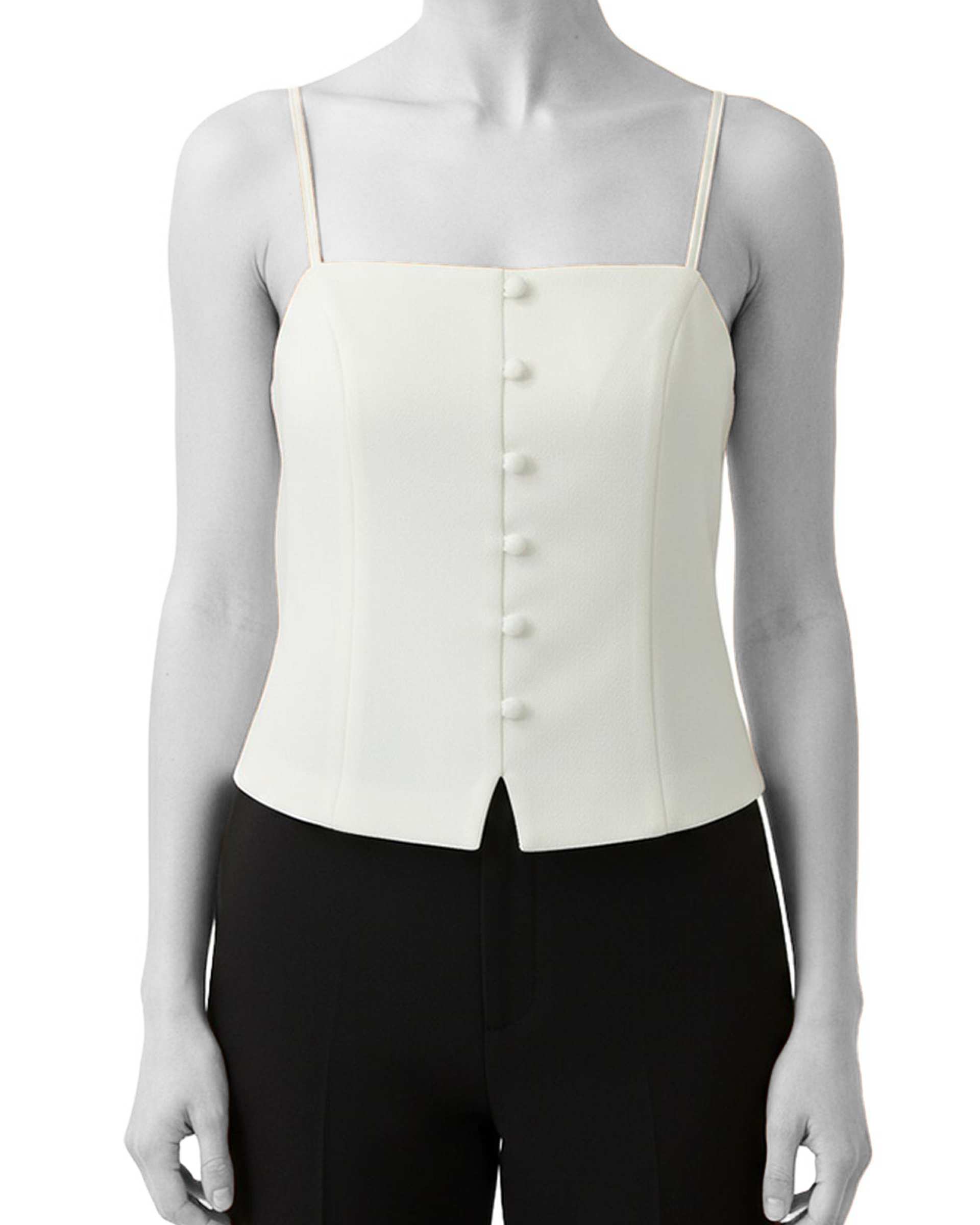 تاپ زنانه دکلته سفید سرژه Serge کد 202678