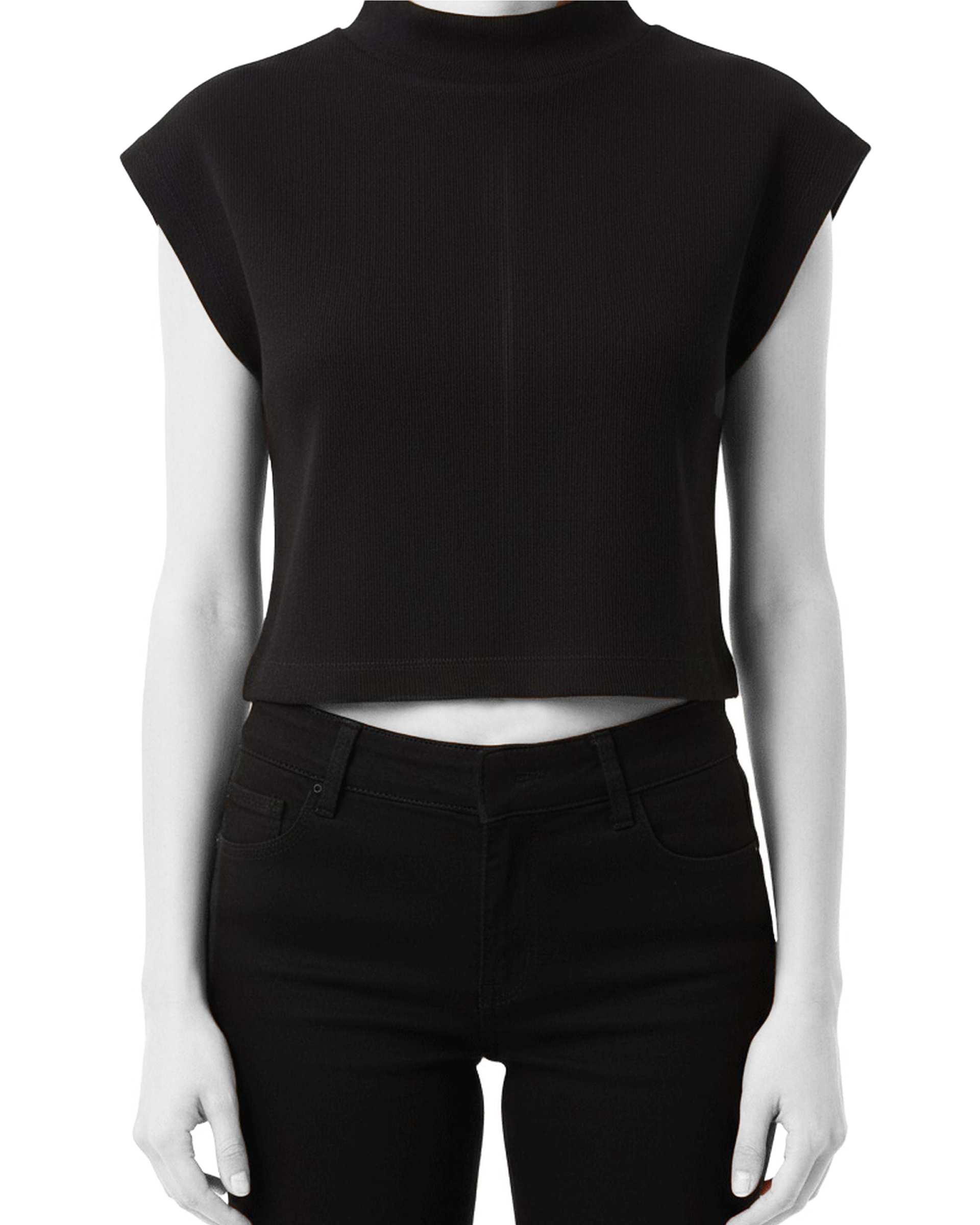 تاپ کوتاه زنانه مشکی سرژه Serge کد 203608