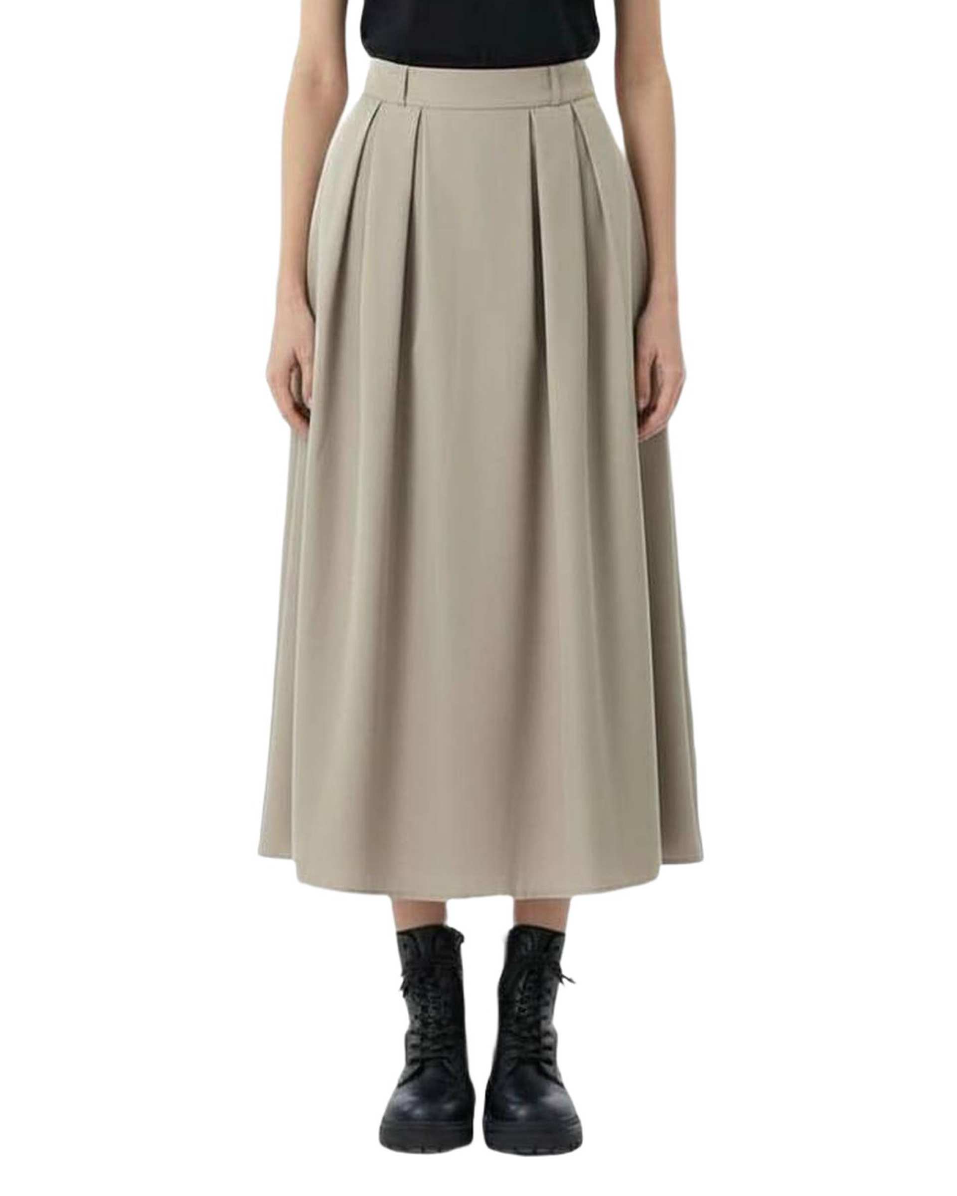 دامن زنانه پاییزه طوسی سرژه Serge کد 210239