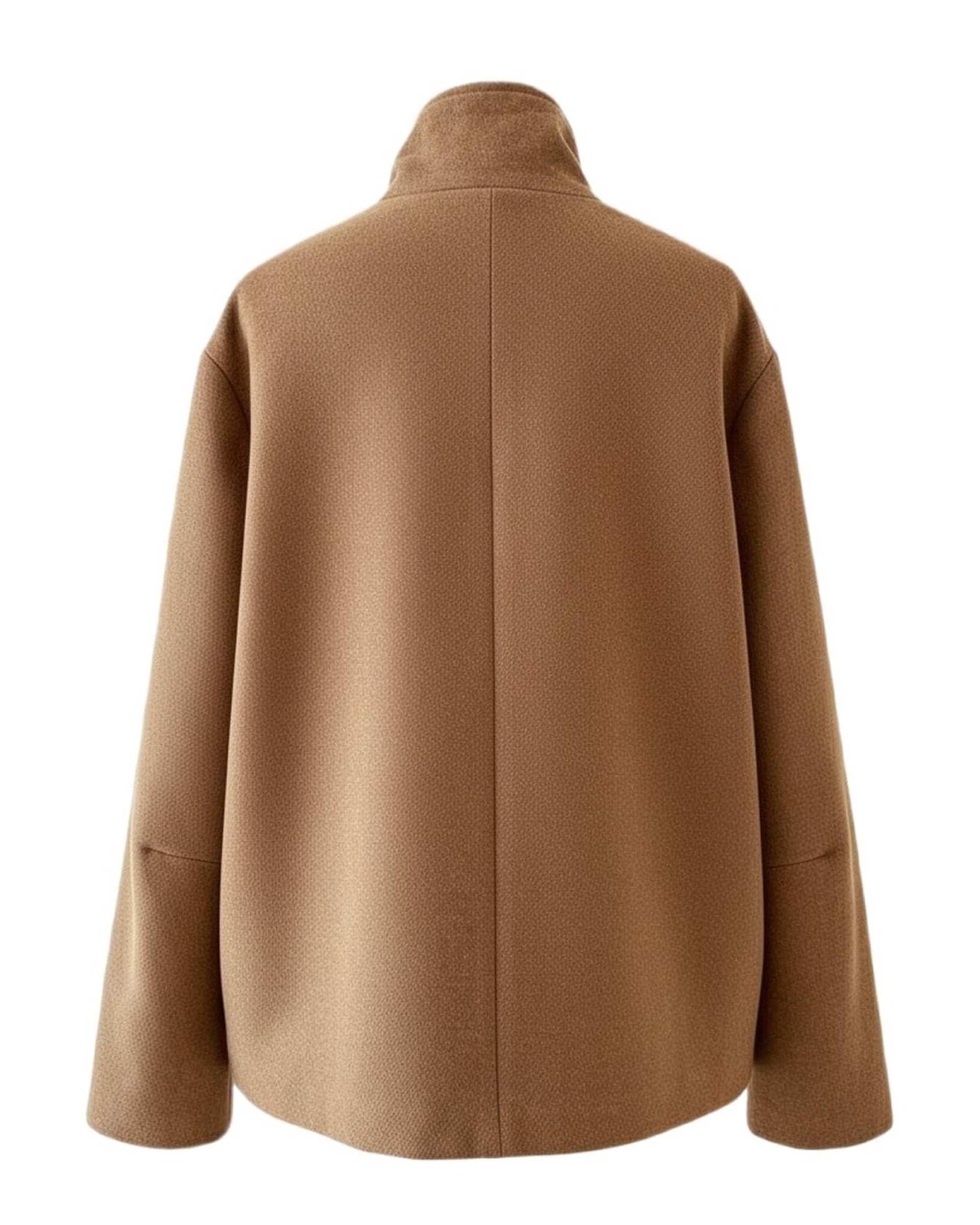 پالتو زنانه پشمی قهوه ای سرژه Serge کد 230155