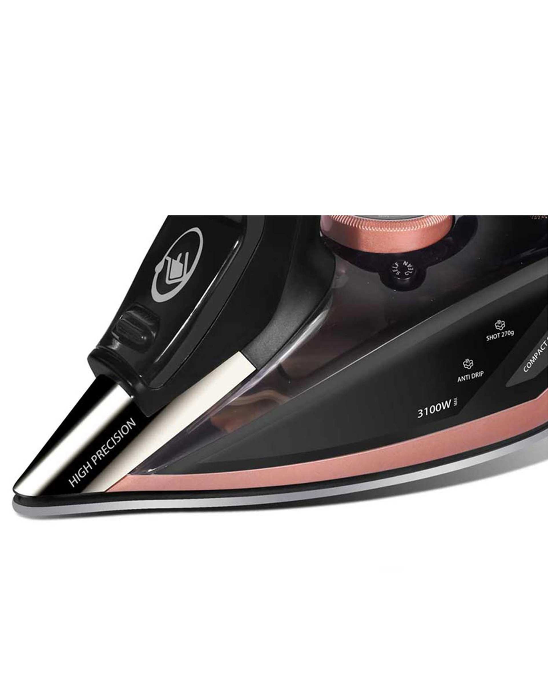 اتو بخار دستی مشکی رز گلد کاخلر kahler مدل KH-814-B