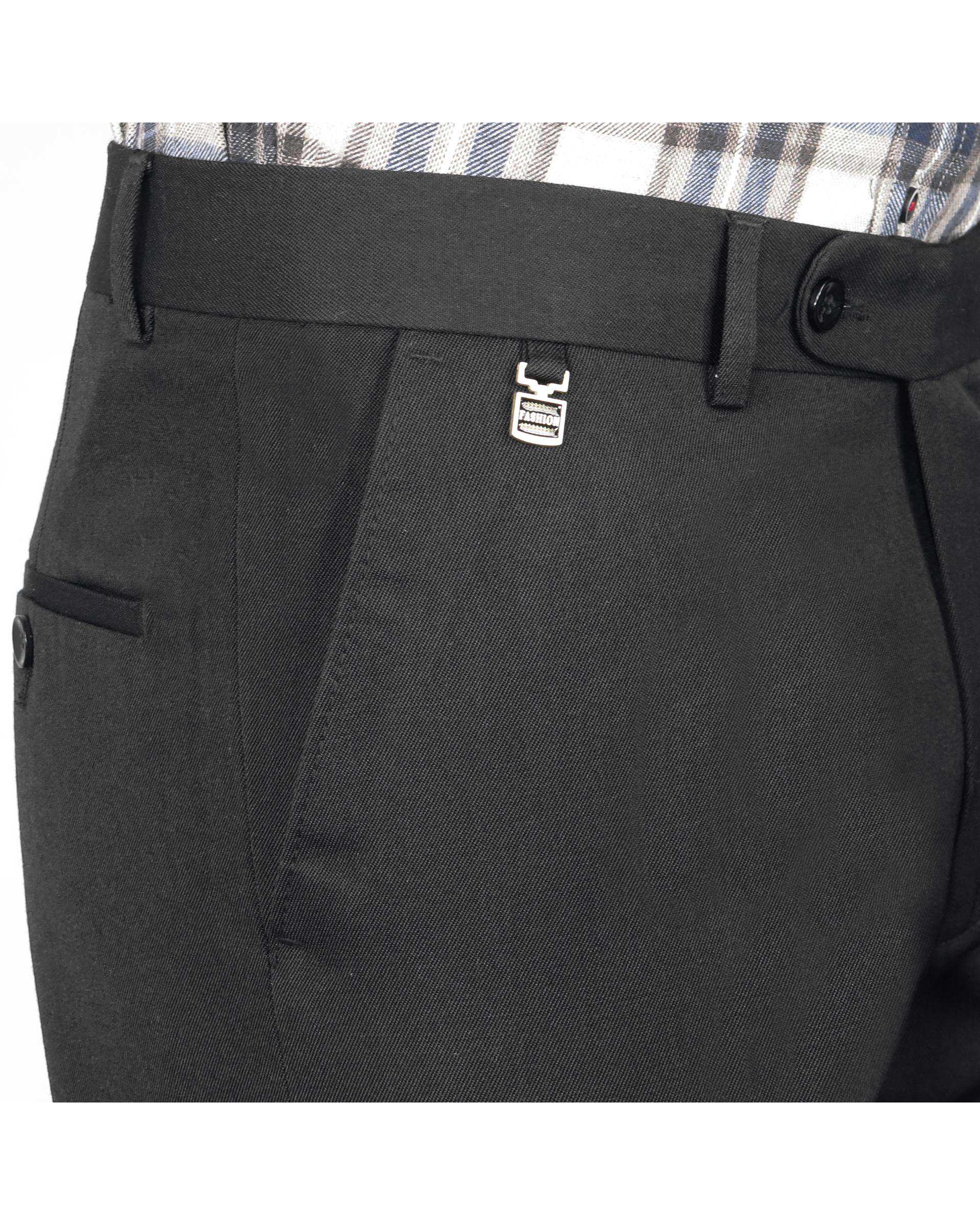 شلوار پارچه ای مردانه مشکی یوسف Yoosef کد 202049