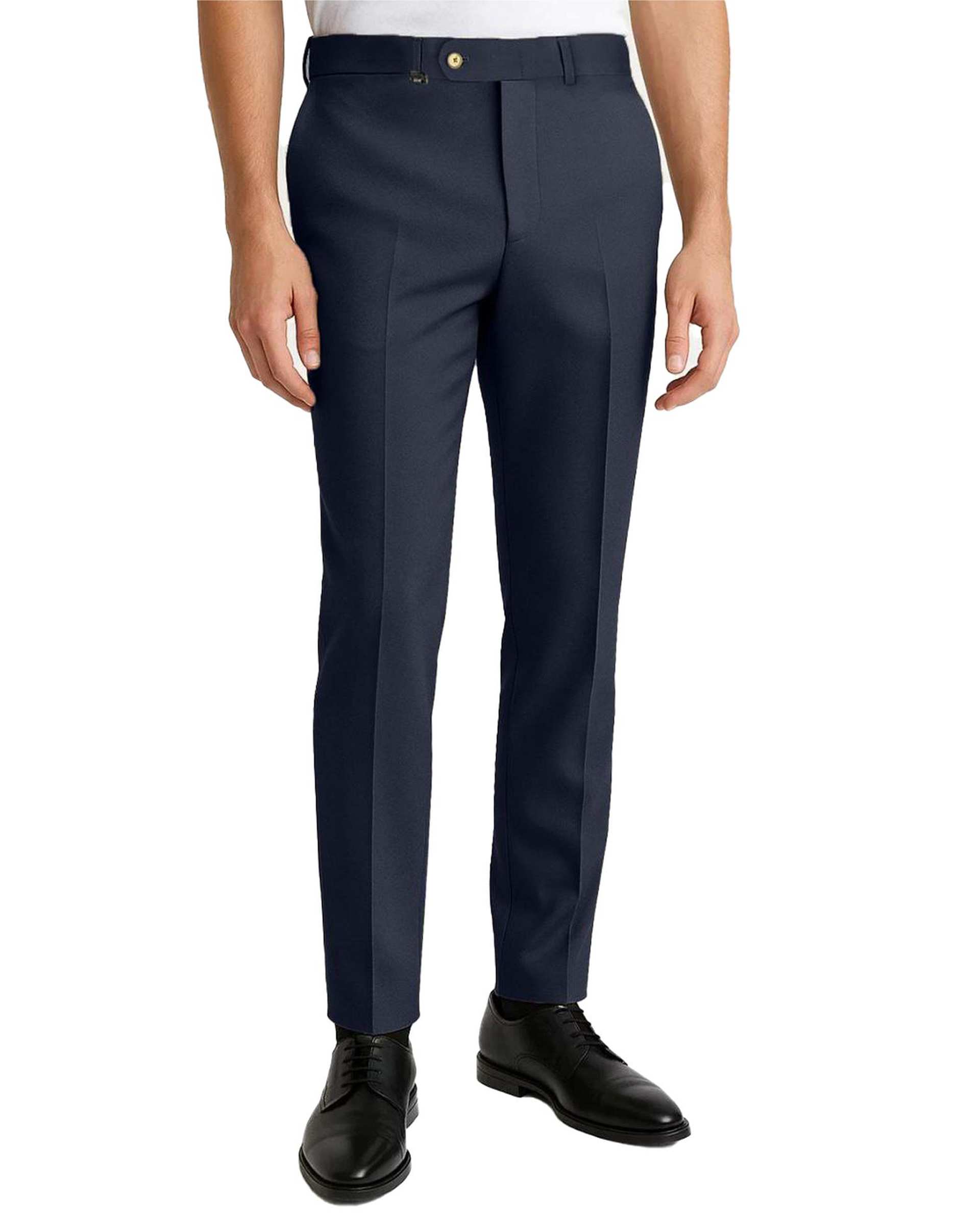 شلوار پارچه ای مردانه سرمه ای یوسف Yoosef کد 202040