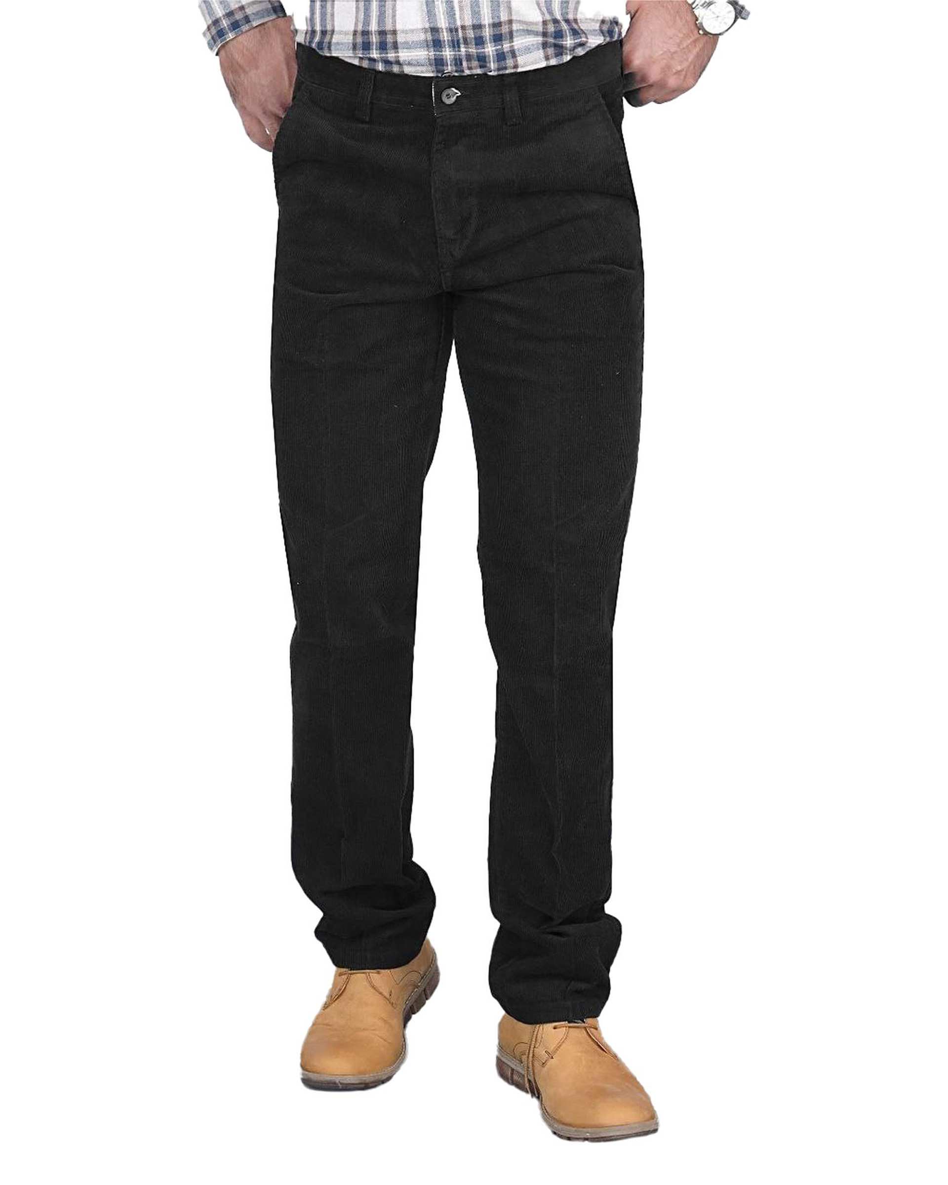 شلوار مردانه مخمل کلاسیک راسته مشکی یوسف Yoosef کد 203024