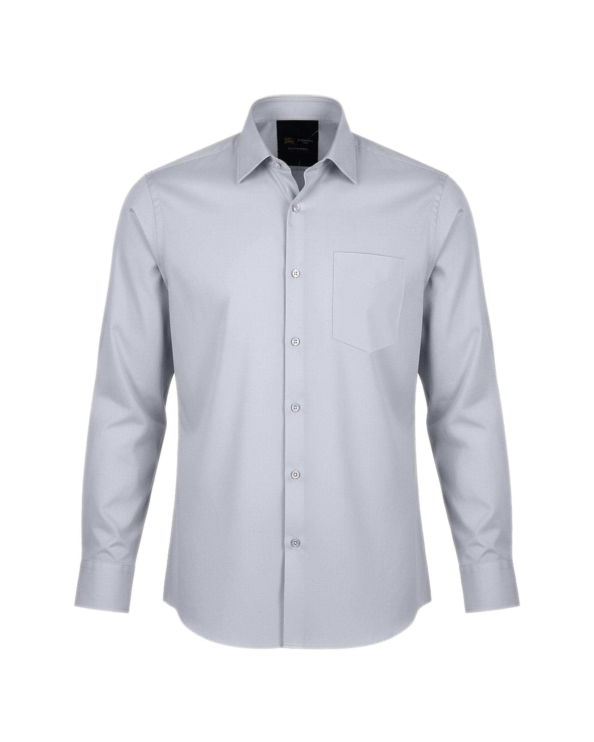 پیراهن مردانه مجلسی کلاسیک طوسی روشن یوسف Yoosef کد 303006