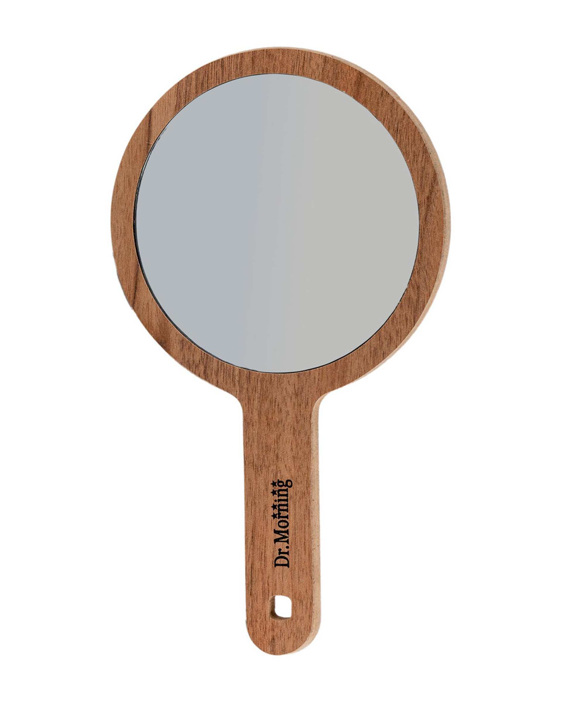 آینه دسته دار چوبی گرد دکتر مورنینگ مدل W301