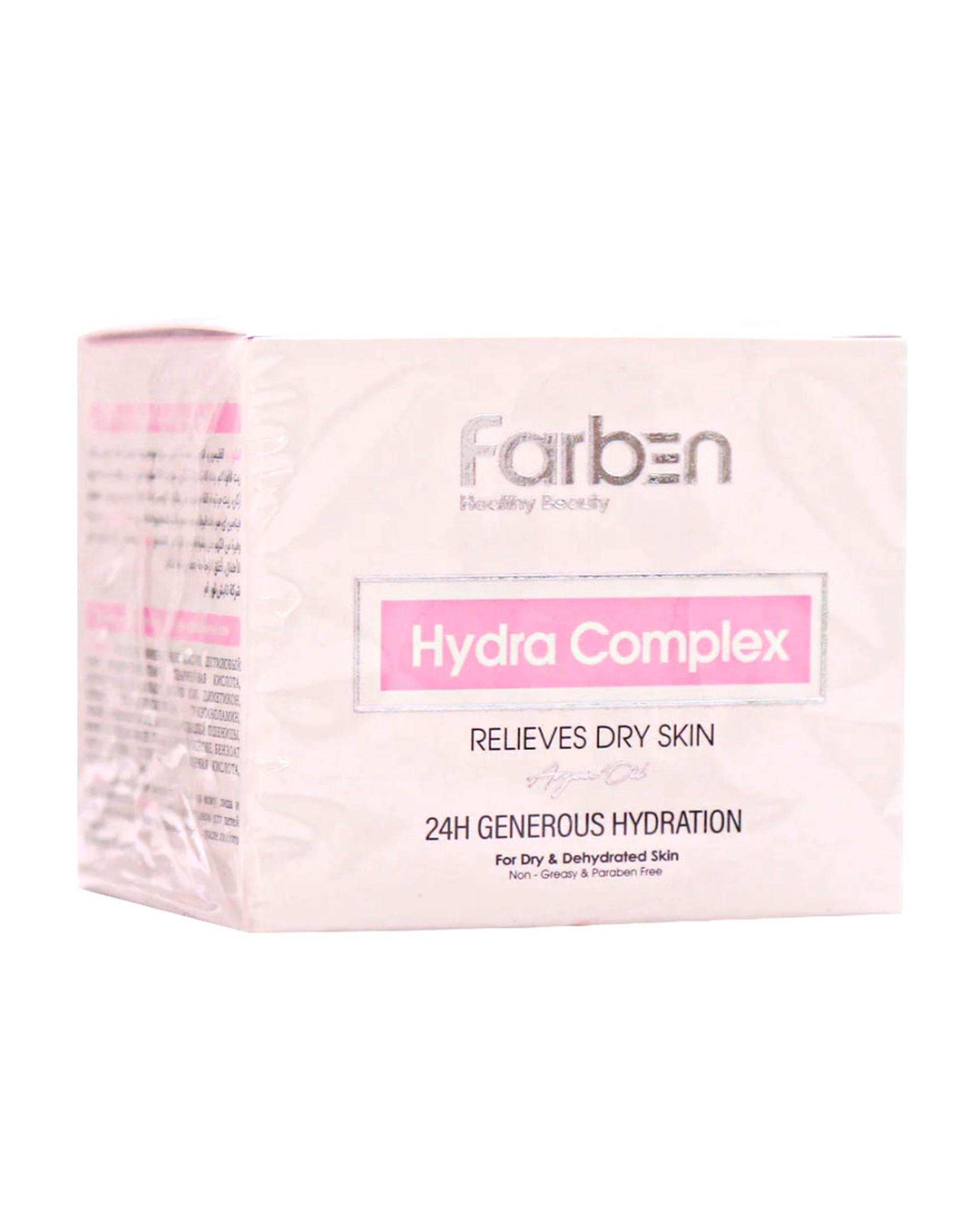 کرم آبرسان صورت فاربن Farben حاوی روغن آرگان مناسب پوست های خشک و دهیدراته حجم 50ml