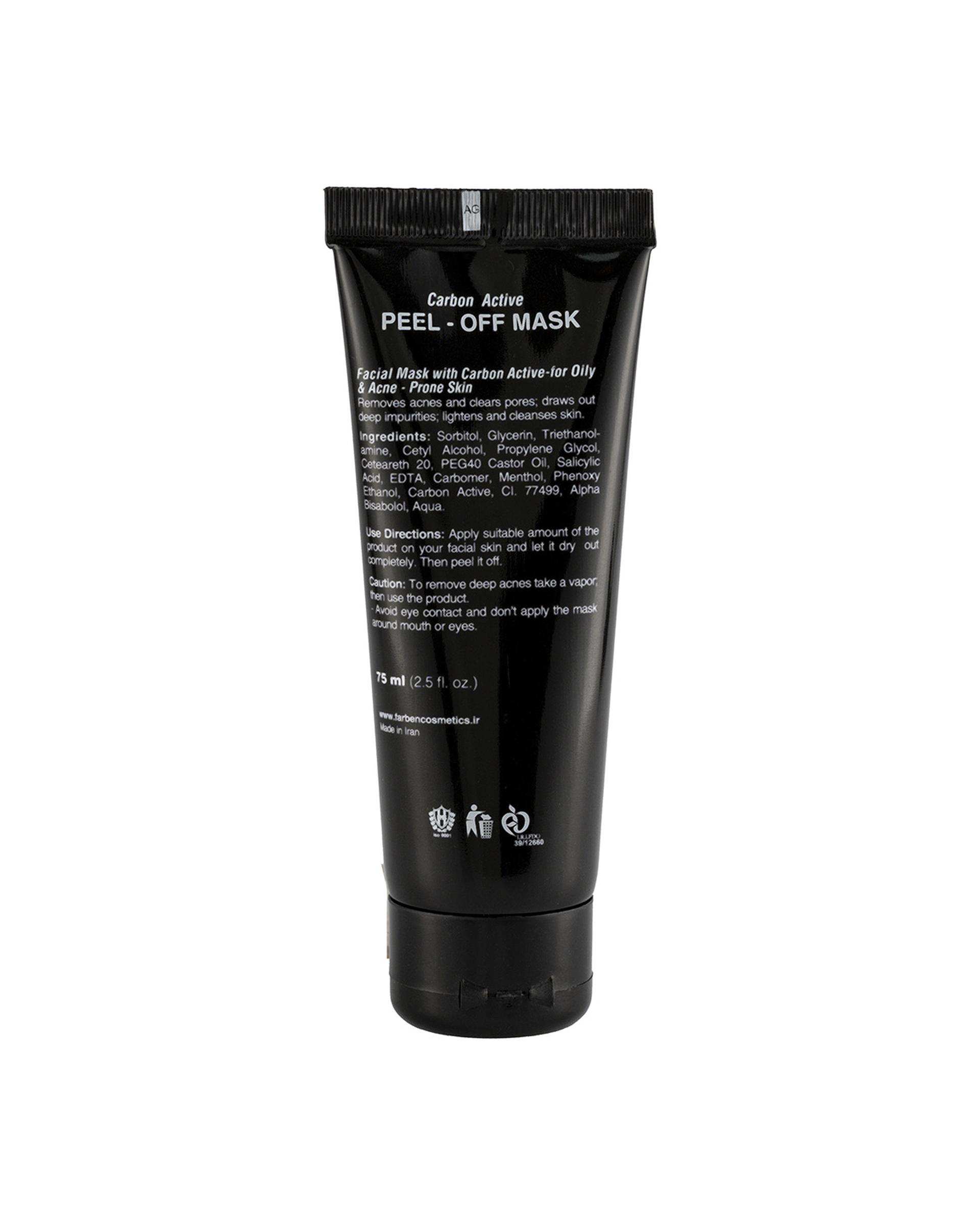 ماسک صورت فاربن Farben حاوی کربن فعال حجم 75ml