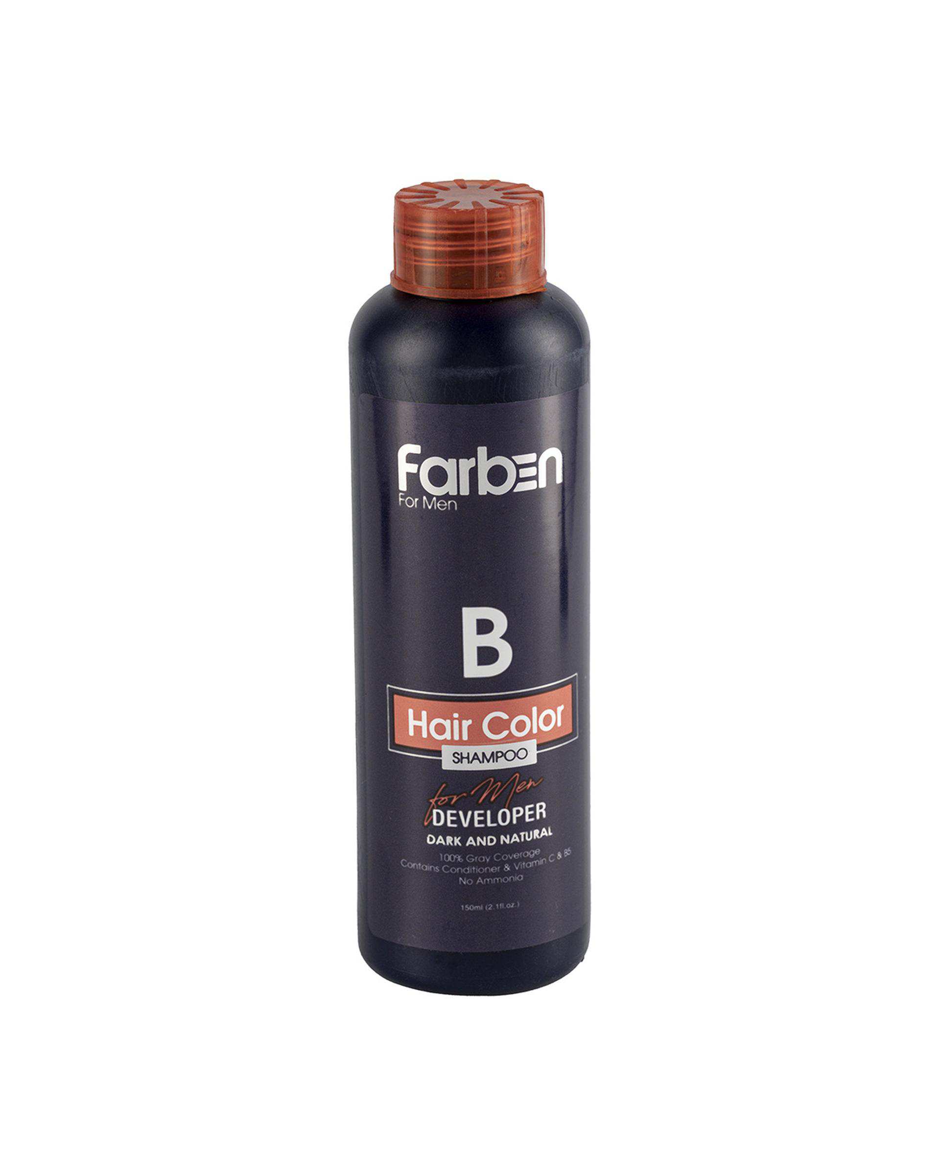 شامپو رنگ مو مردانه مشکی فاربن Farben حجم 150ml