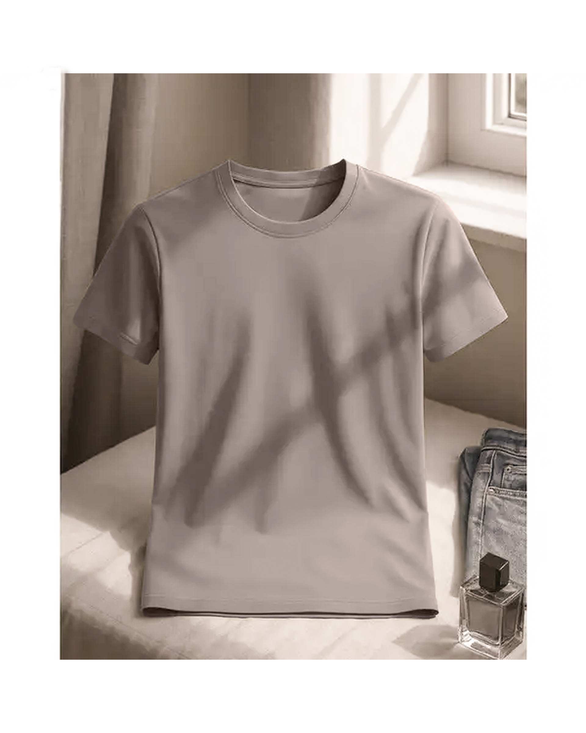 تیشرت آستین کوتاه مردانه برهان تن پوش مدل پنبه ای کد 1022 ماییلدا