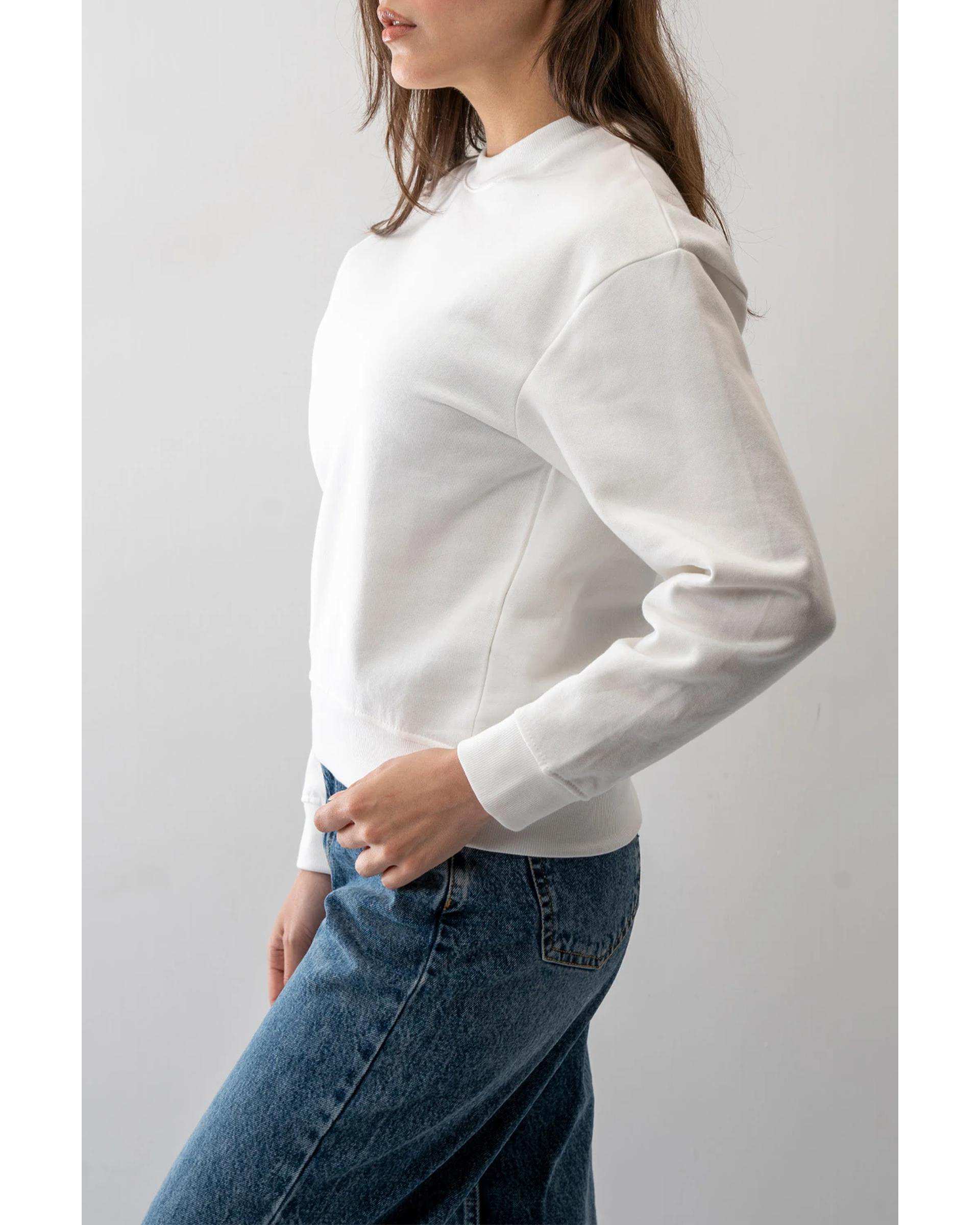 سویشرت زنانه سفید آر ان اس RNS کد 11032564